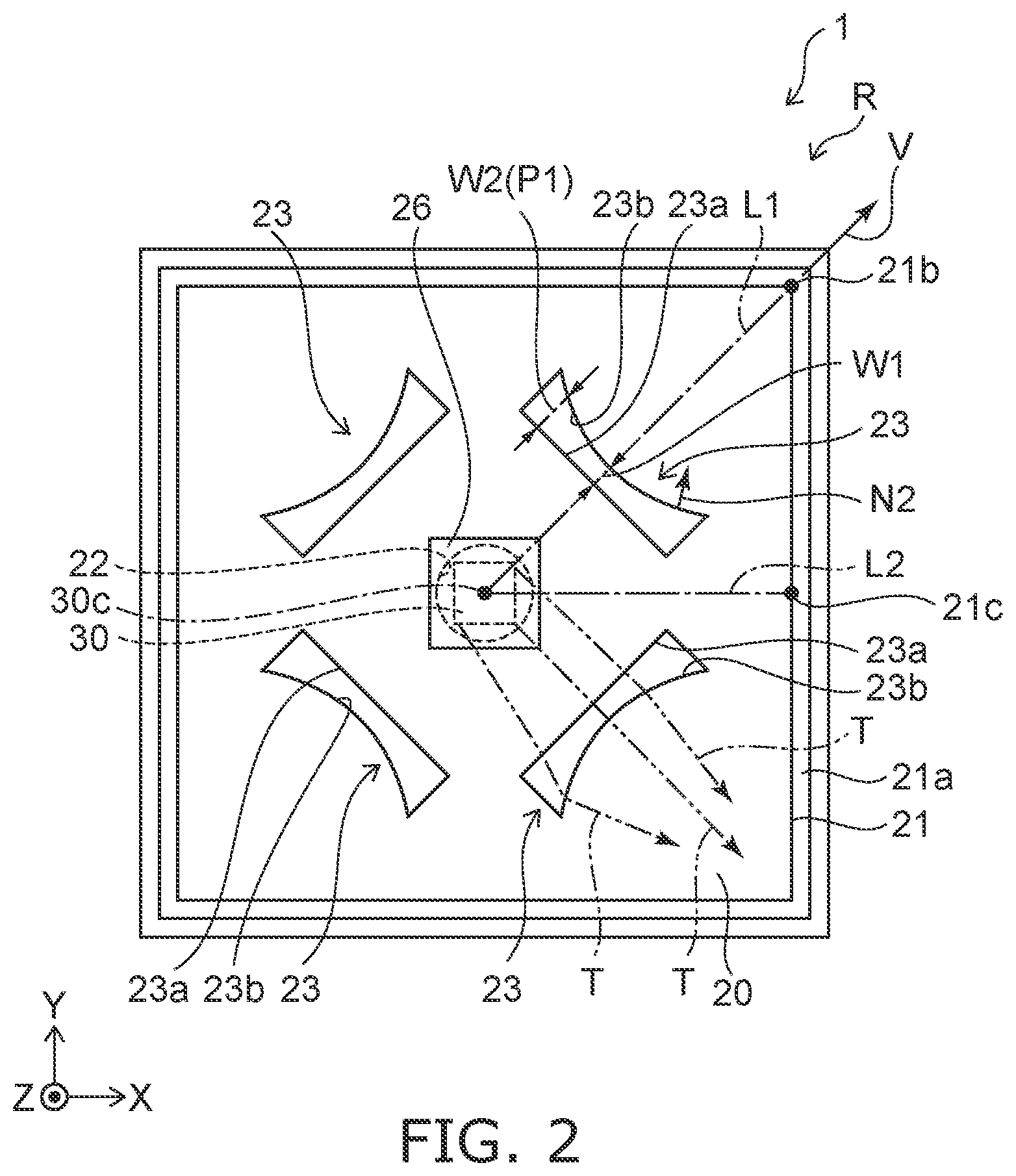 Patent US11841135 Figure 2 – Light emitting module and planar light source