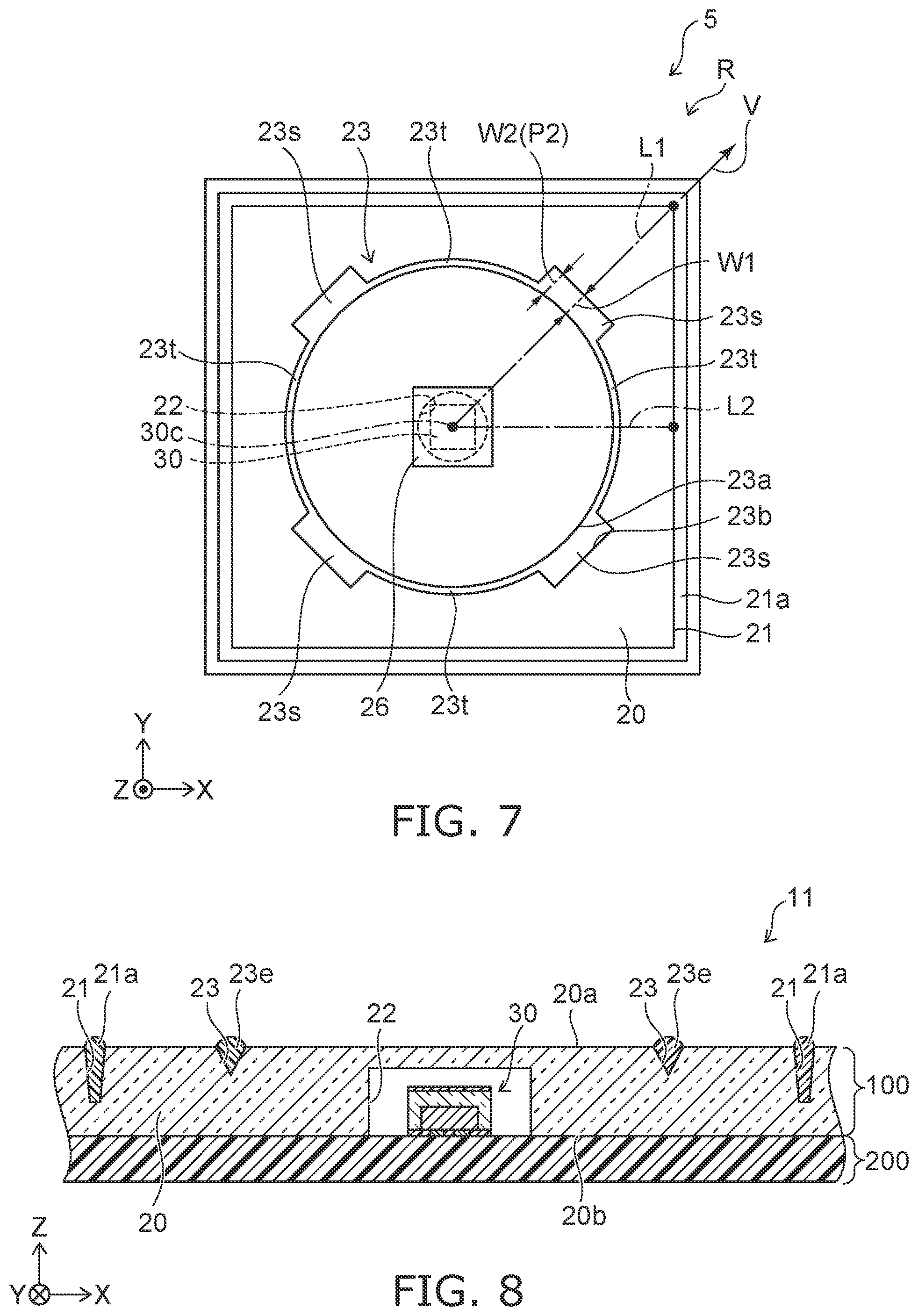 Patent US11841135 Figure 7 – Light emitting module and planar light source