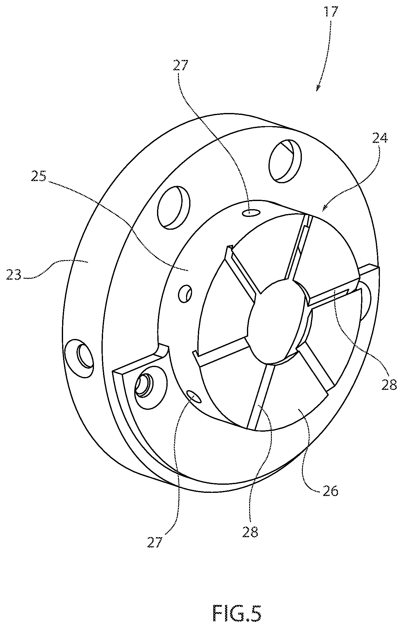 Patent US11841137 Figure 5 – Combustion head for a burner