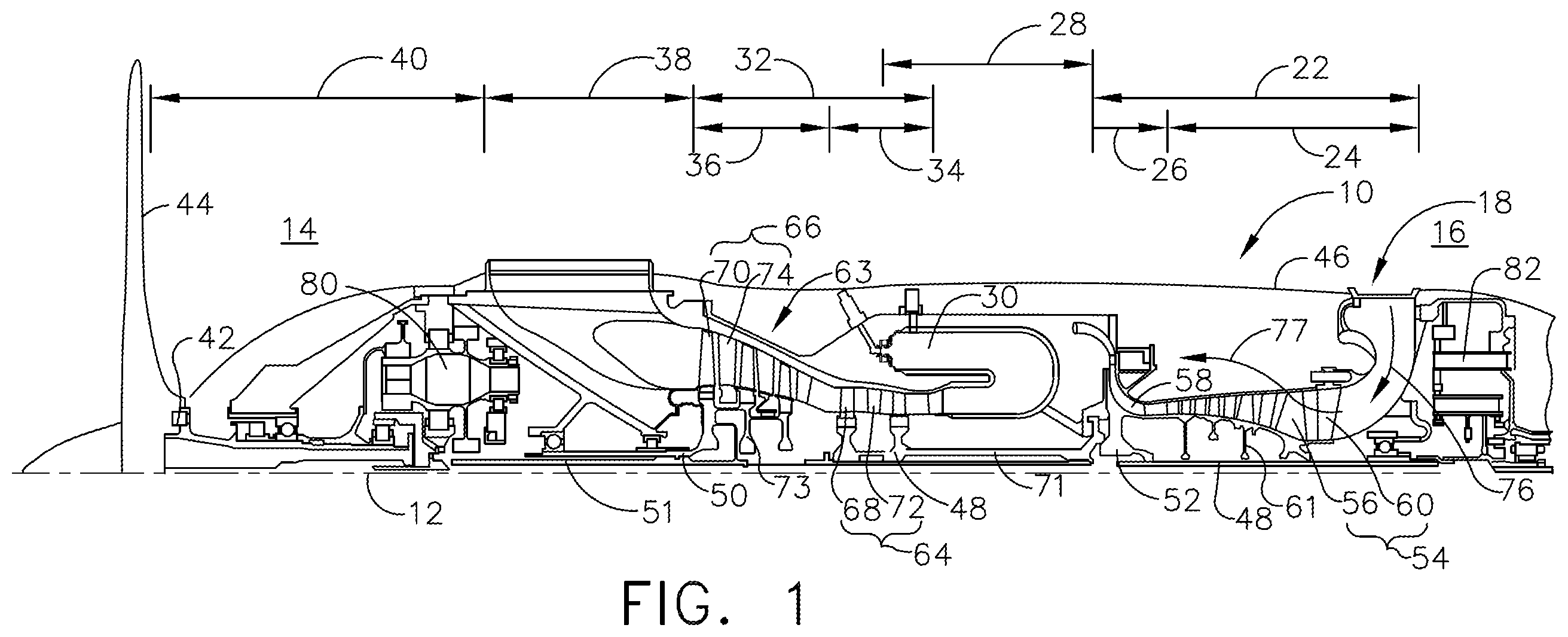 Patent US11841141 Figure 1 – Reverse flow combustor