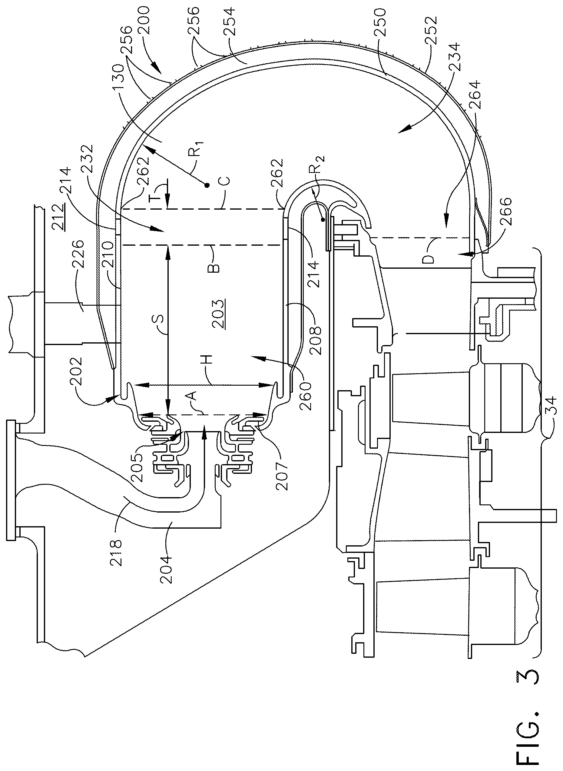 Patent US11841141 Figure 3 – Reverse flow combustor