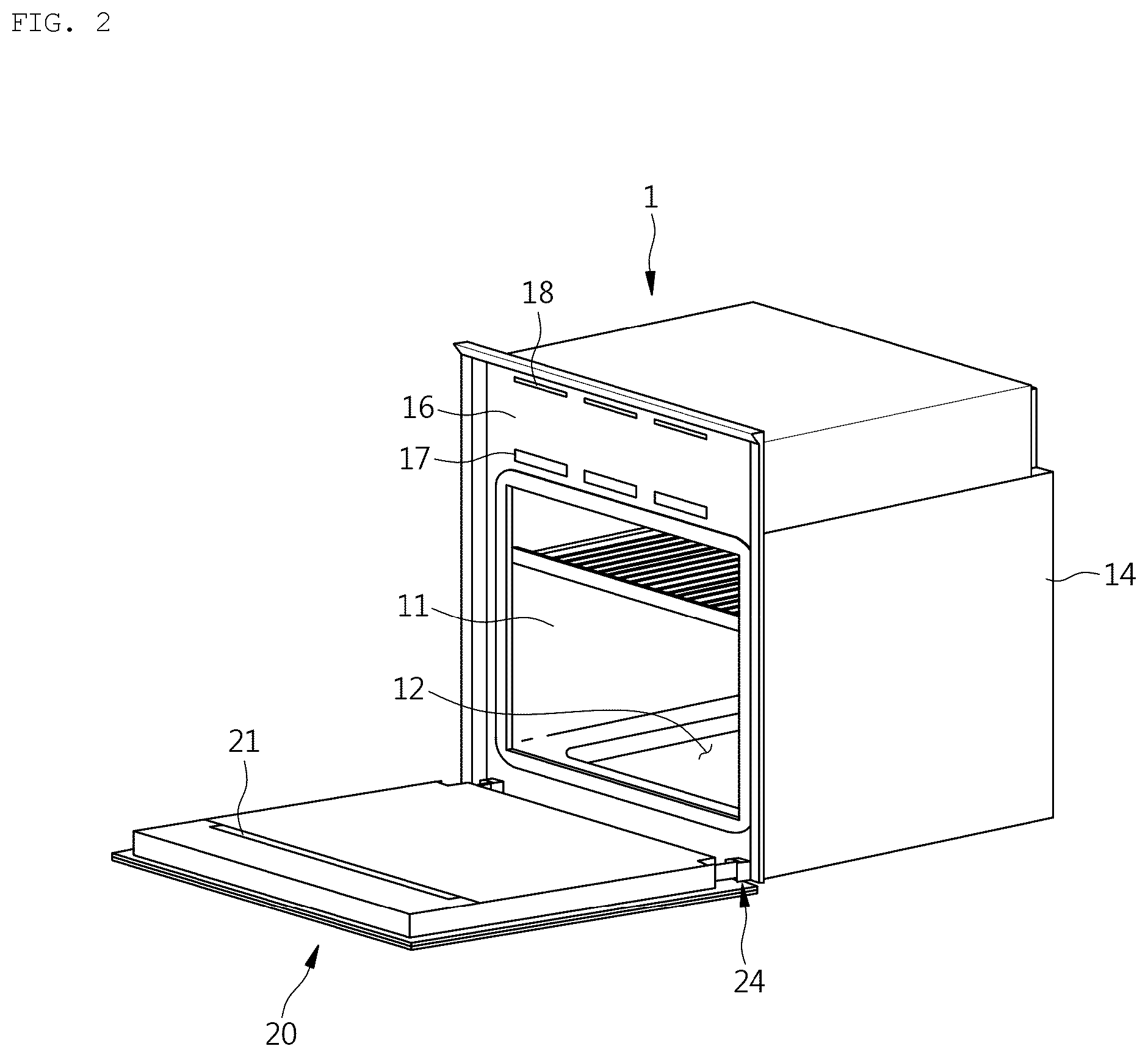Patent US11841144 Figure 2 – Cooking appliance