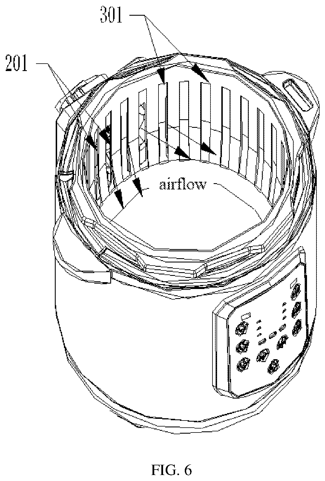 Patent US11841146 Figure 6 – Multifunctional appliance for cooking