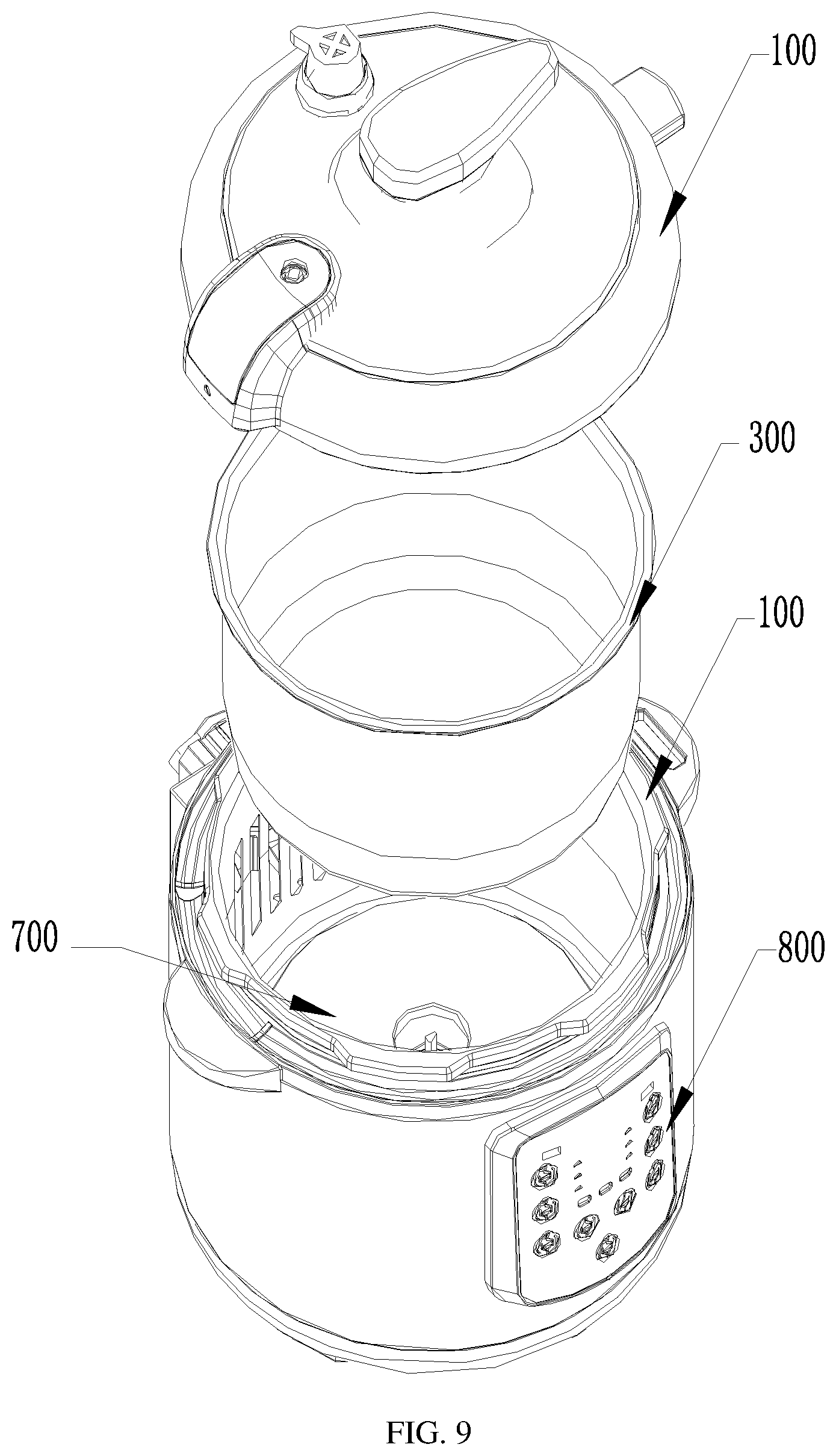 Patent US11841146 Figure 9 – Multifunctional appliance for cooking