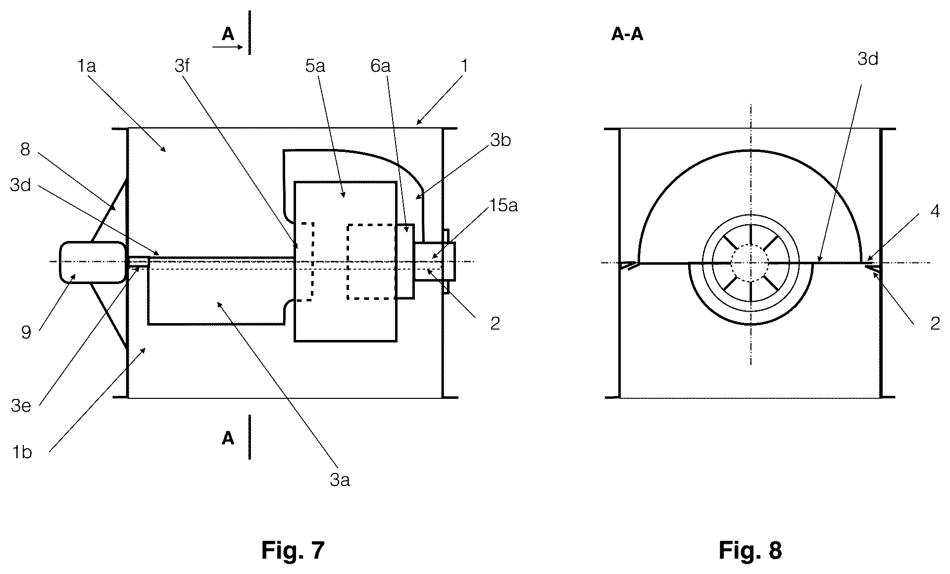 Patent US11841161 Figure 4 – Profiled damper and fan for controlling air flow direction in an air duct