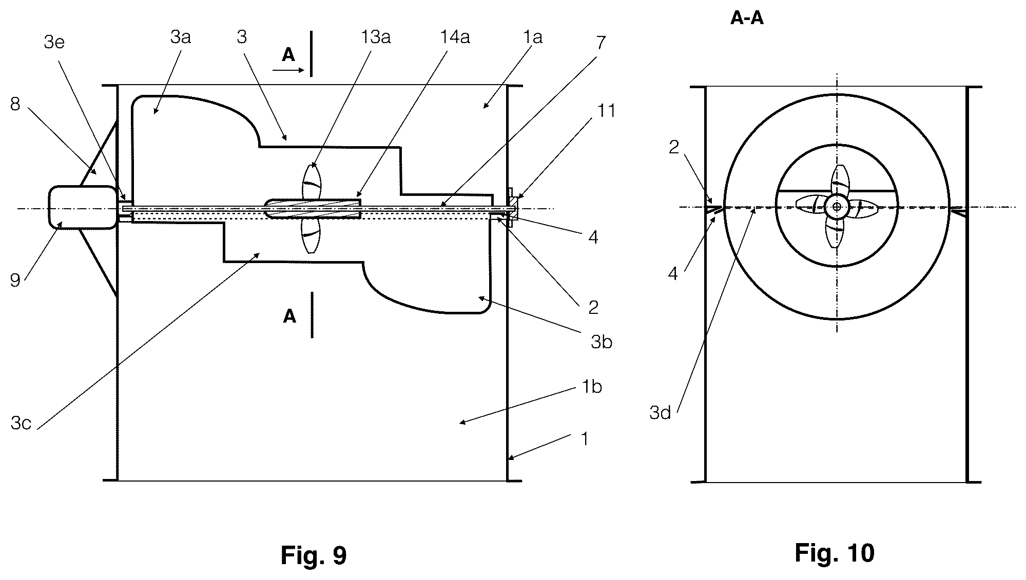 Patent US11841161 Figure 5 – Profiled damper and fan for controlling air flow direction in an air duct