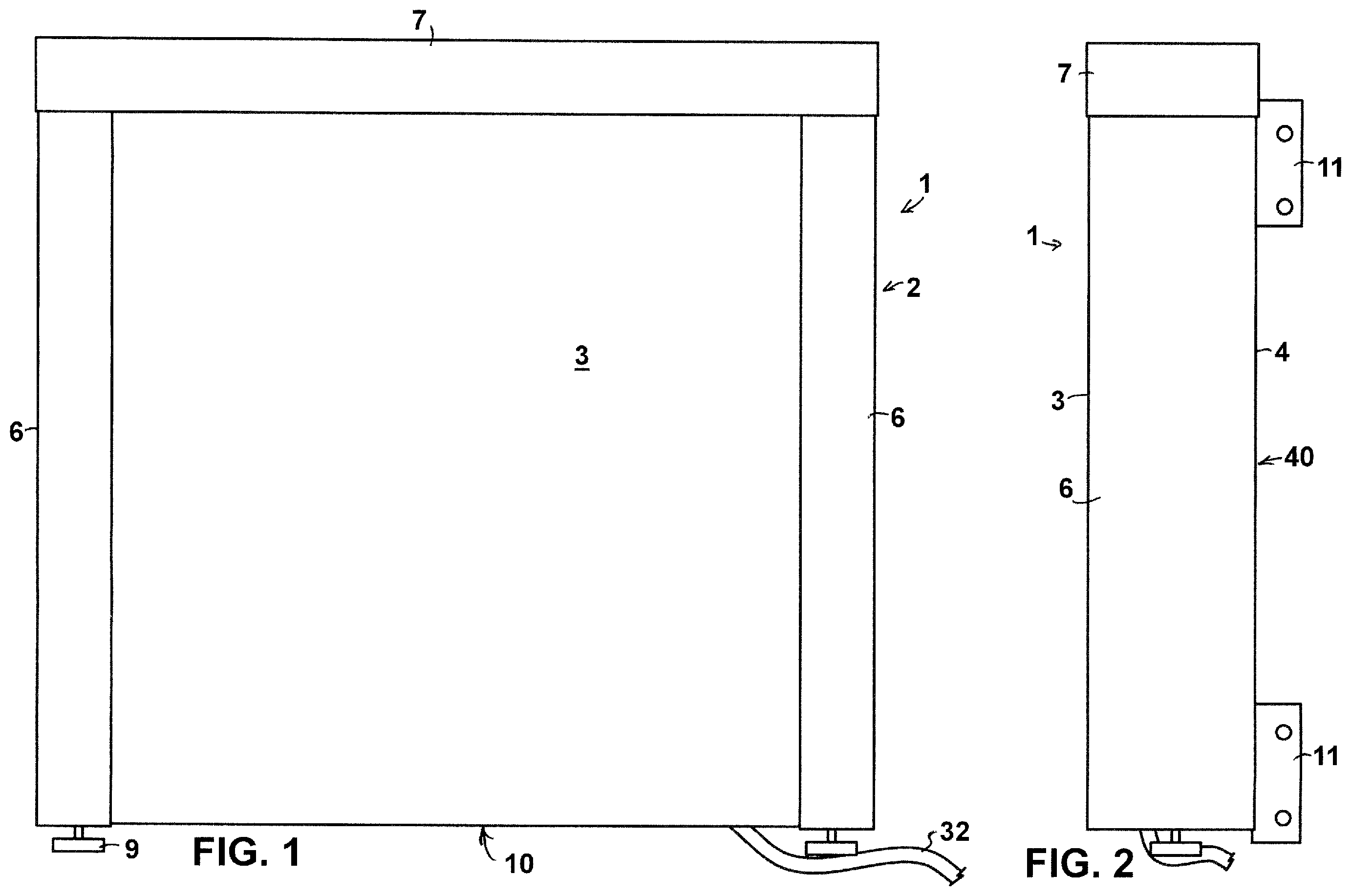 Patent US11841168 Figure 1 – Wall mountable electric heater with slim form factor
