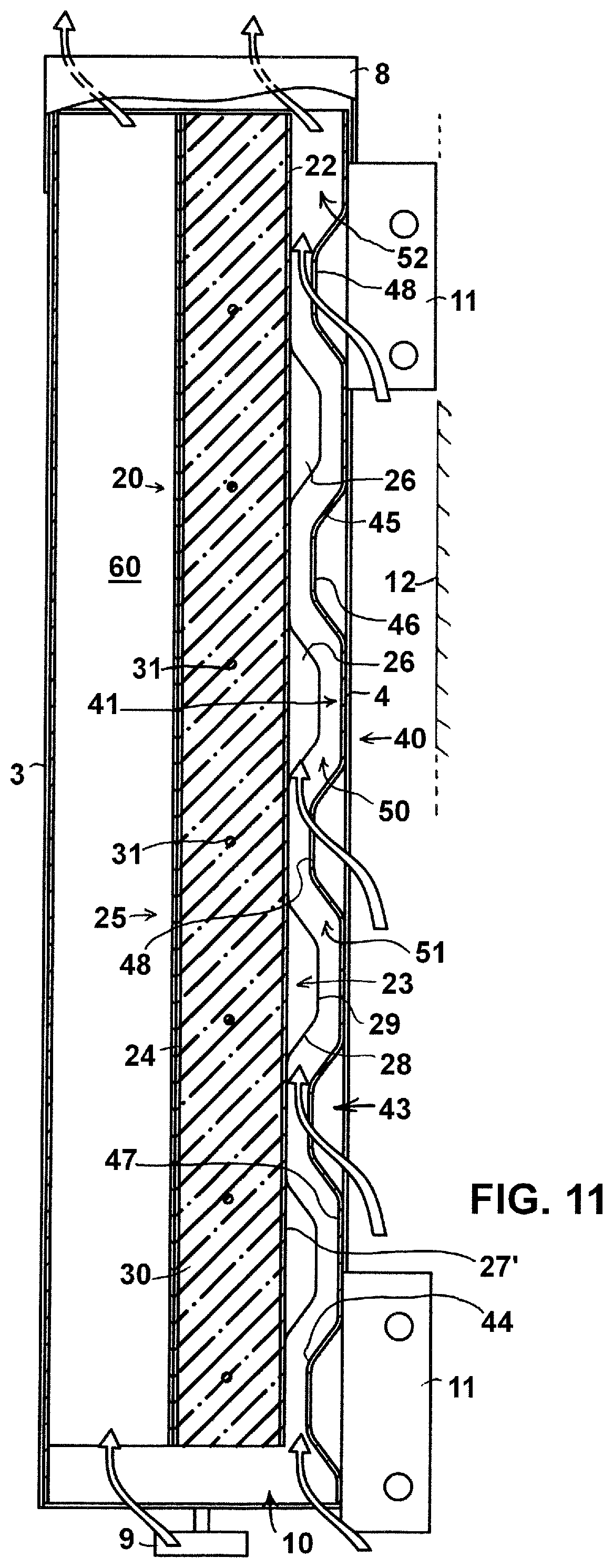 Patent US11841168 Figure 6 – Wall mountable electric heater with slim form factor