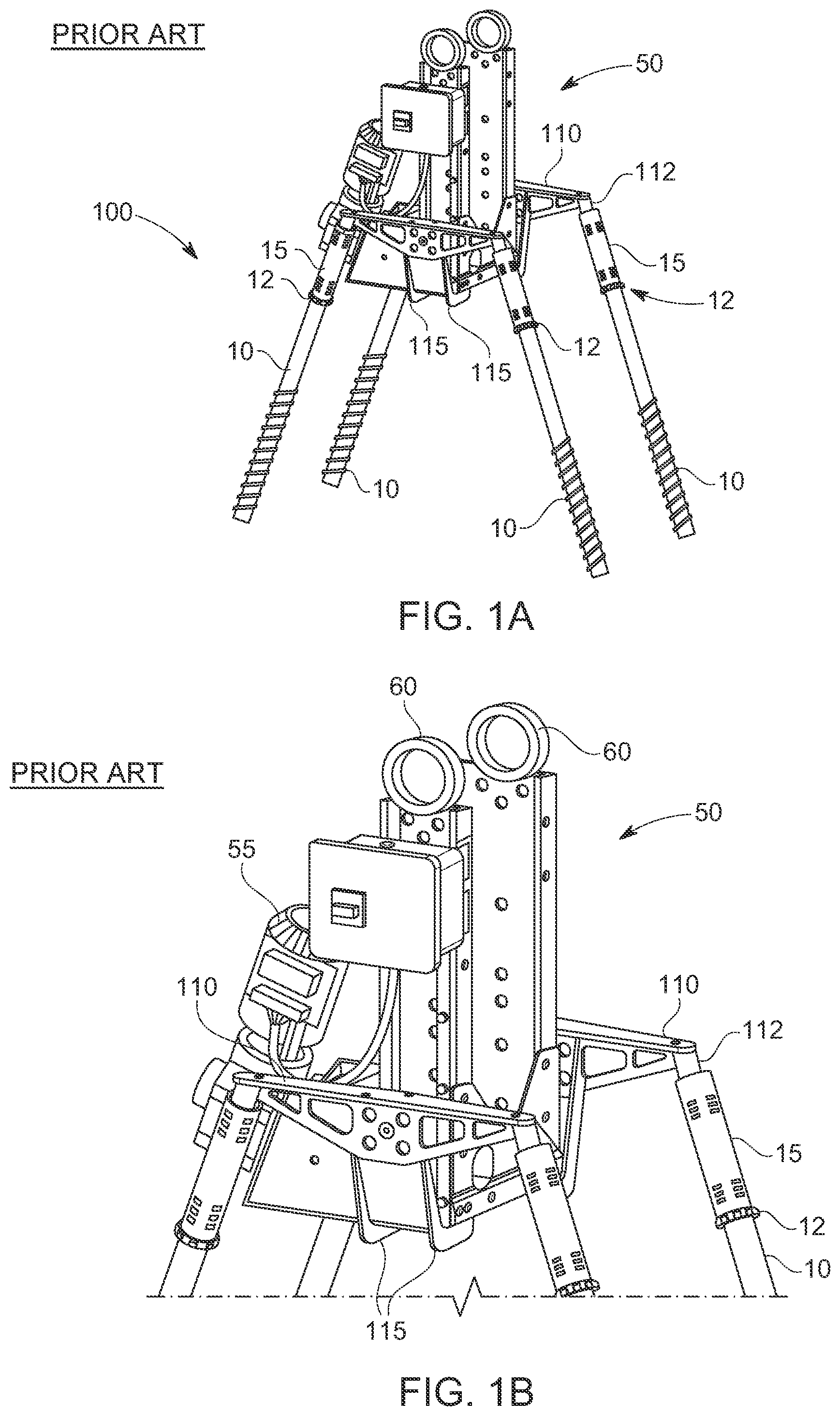 Patent US11841169 Figure 1 – Tracker motor support for truss foundations