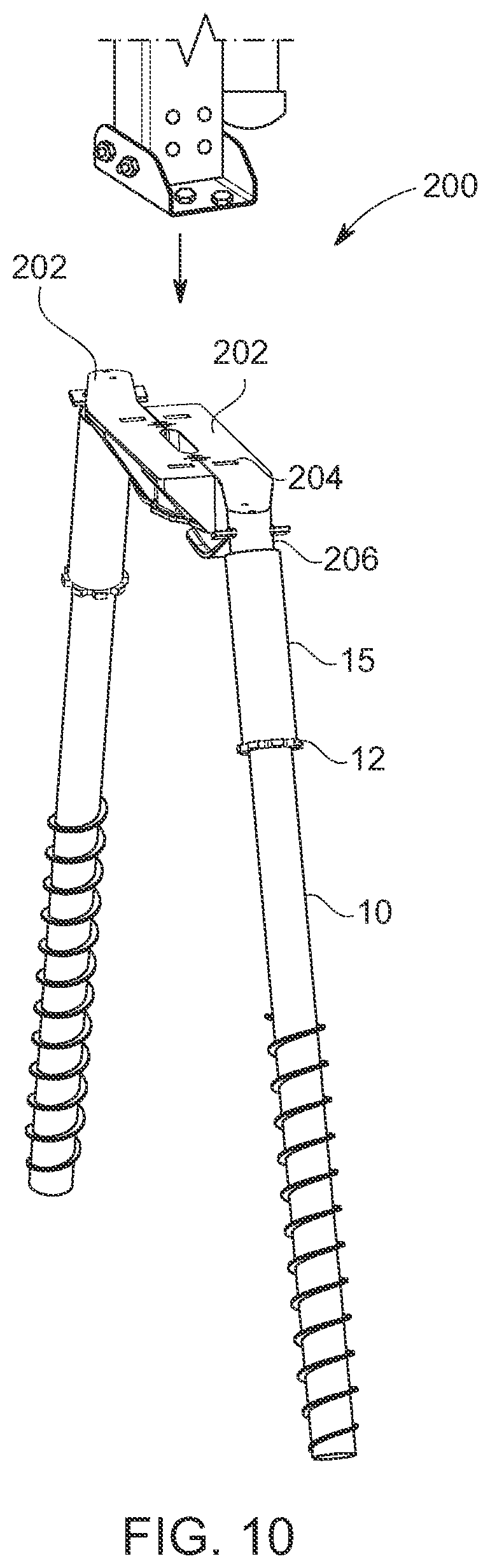 Patent US11841169 Figure 14 – Tracker motor support for truss foundations