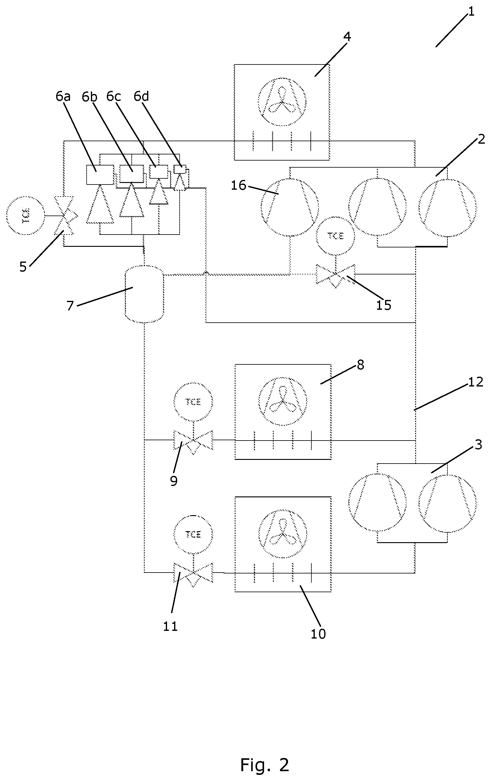 Patent US11841174 Figure 2 – Method for controlling ejector capacity in a vapour compression system
