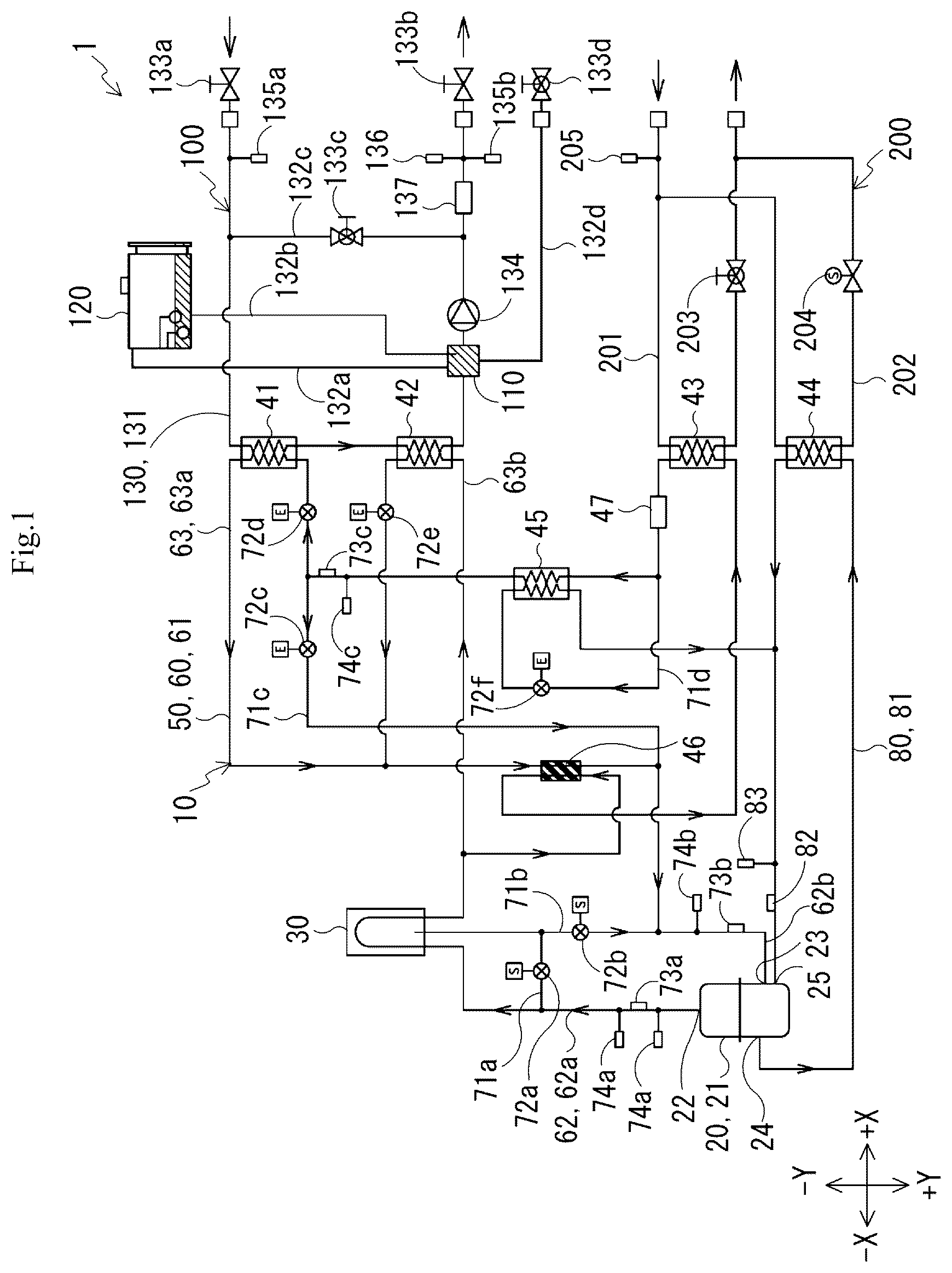 Patent US11841177 Figure 1 – Refrigerant control system and cooling system
