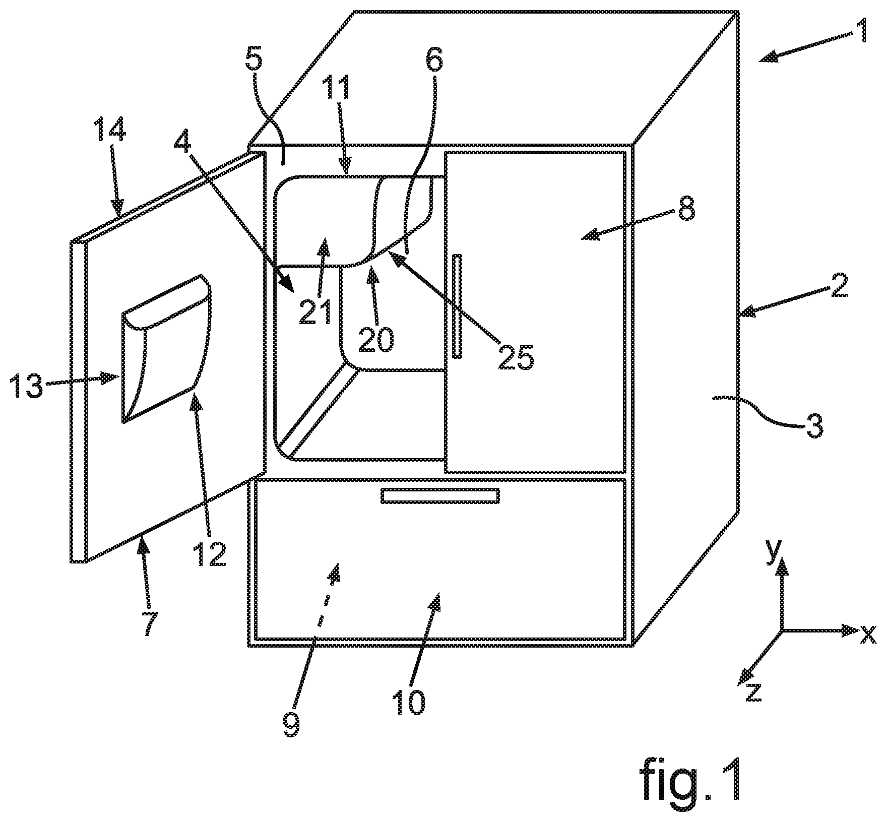 Patent US11841181 Figure 1 – Ice maker and household refrigeration apparatus