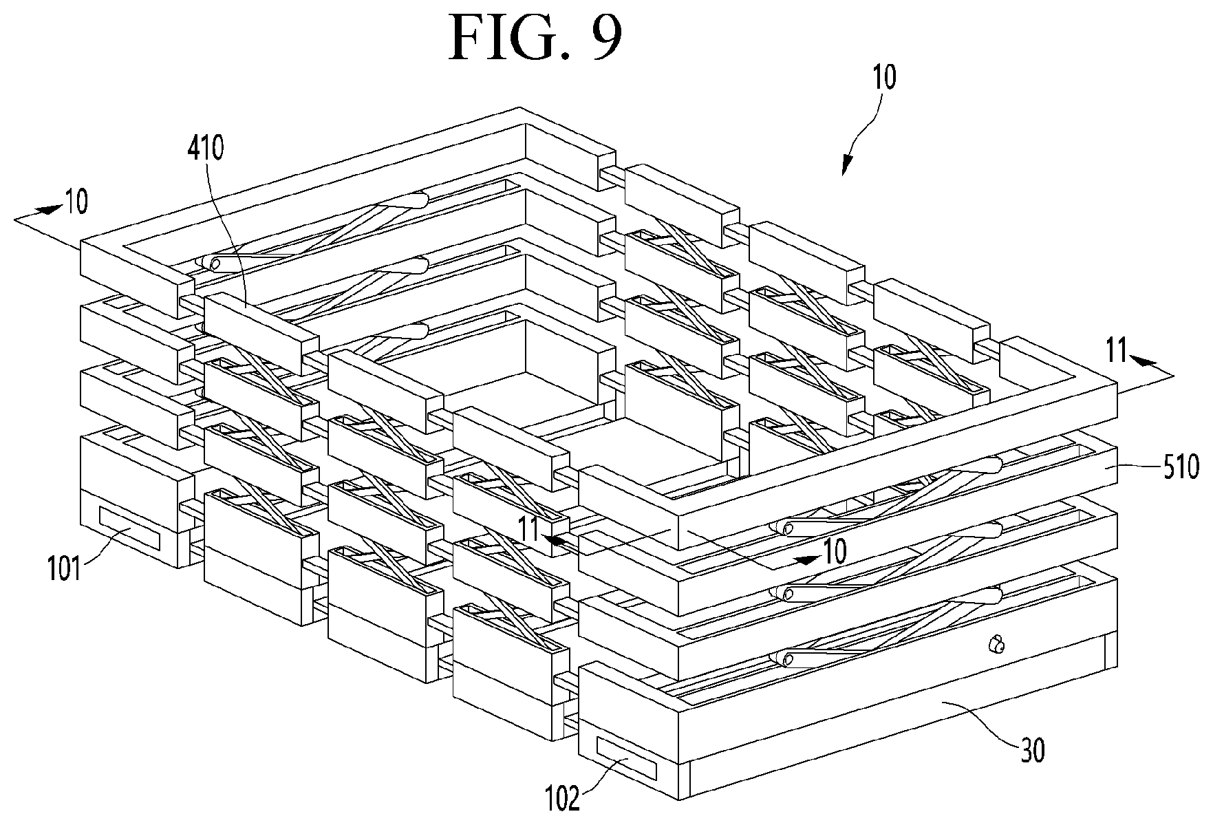 Patent US11841185 Figure 6 – Storage box for refrigerator at entrance