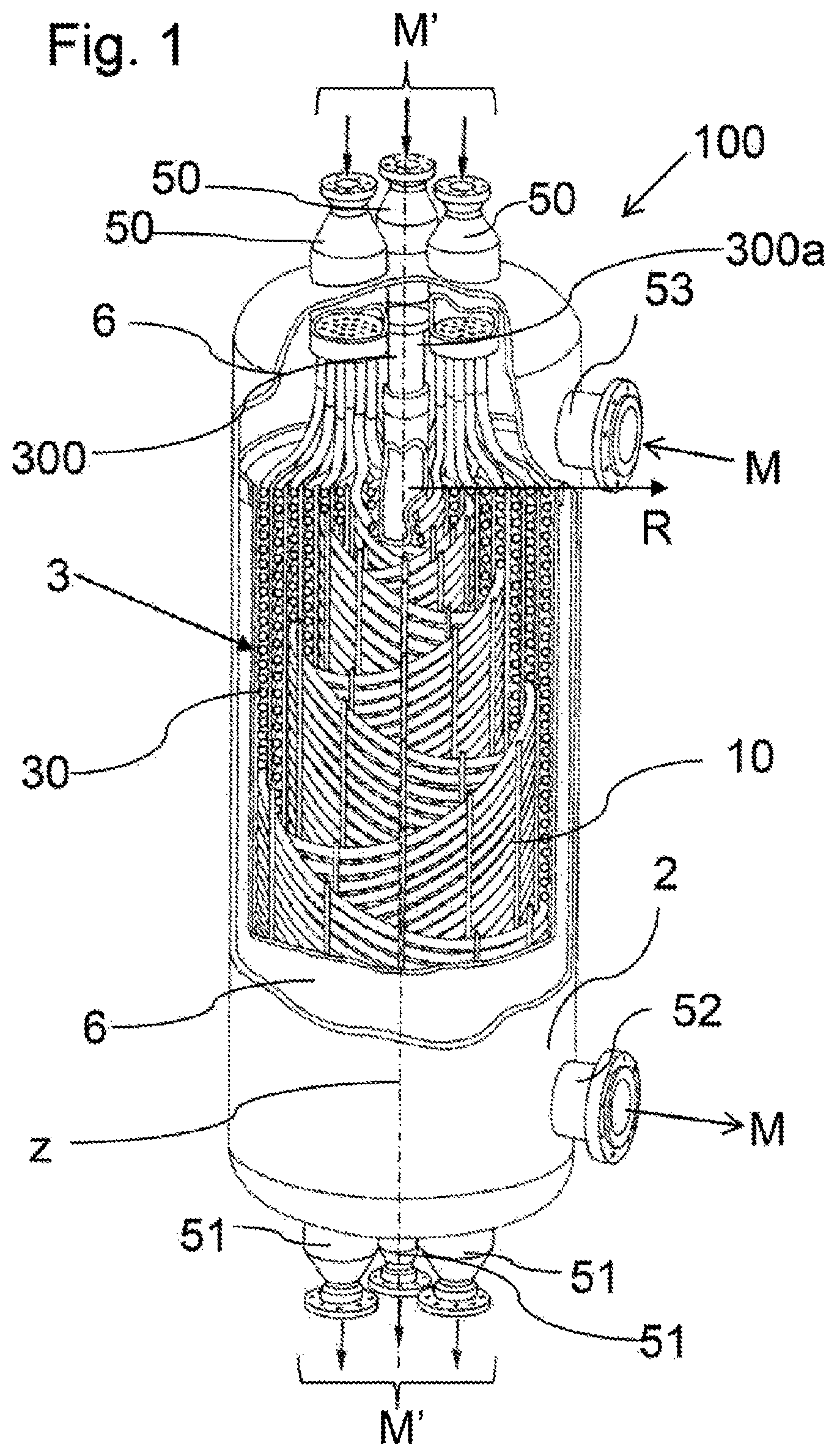 Patent US11841194 Figure 1 – Directed decoupling between bundle and core tube in wound heat exchangers