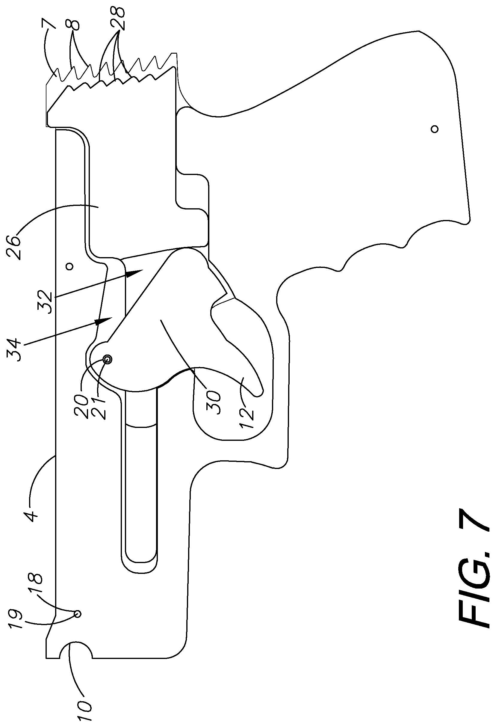 Patent US11841207 Figure 6 – Rubber band gun, method of use, and method of assembly