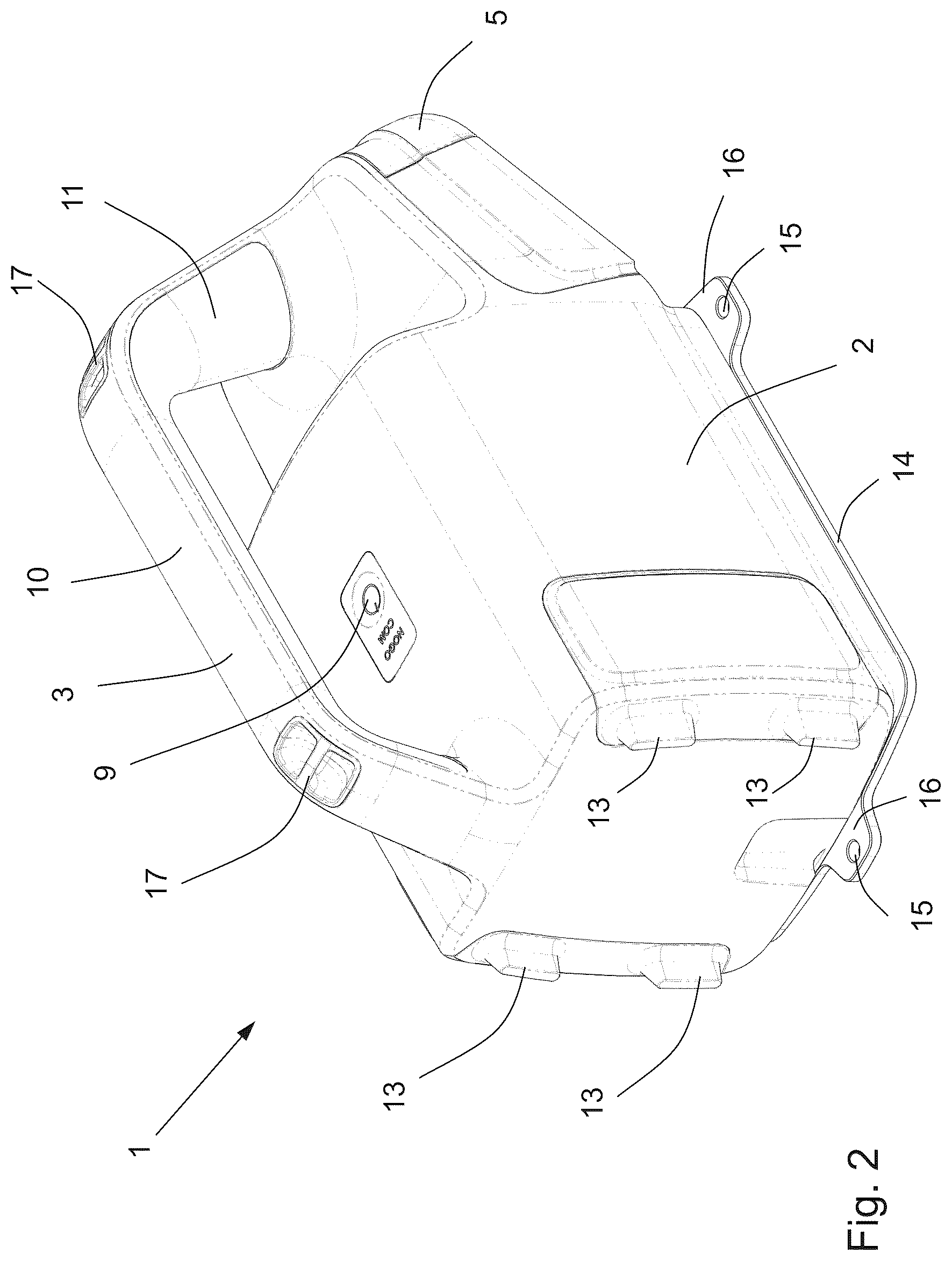 Patent US11841226 Figure 2 – Inertial measuring device for determining a north direction
