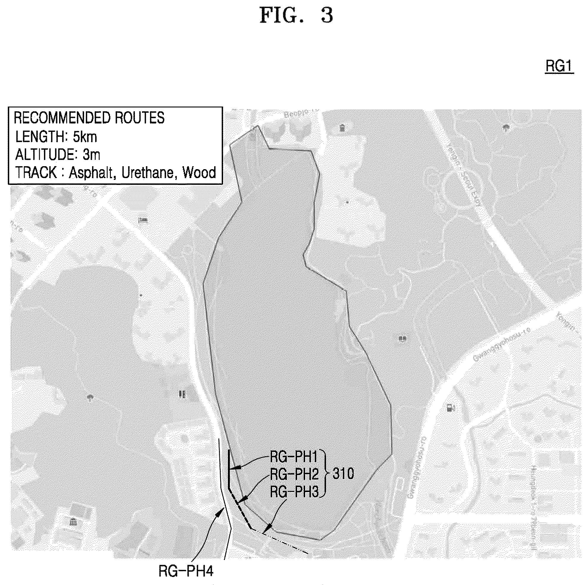 Patent US11841233 Figure 3 – Method for providing recommended exercise route information, server and system using the same