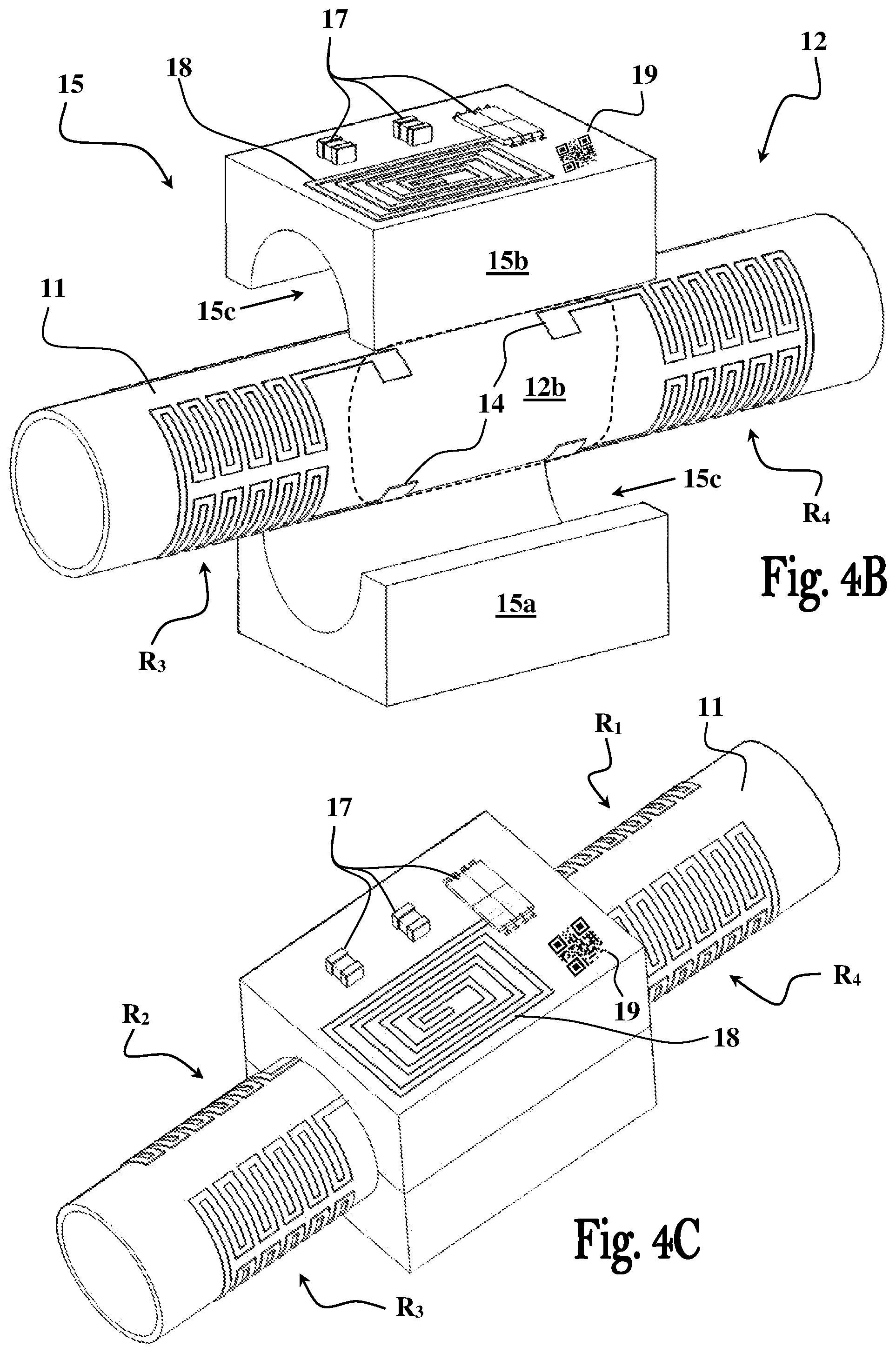Patent US11841251 Figure 4 – Direct implementation of sensors in tubes