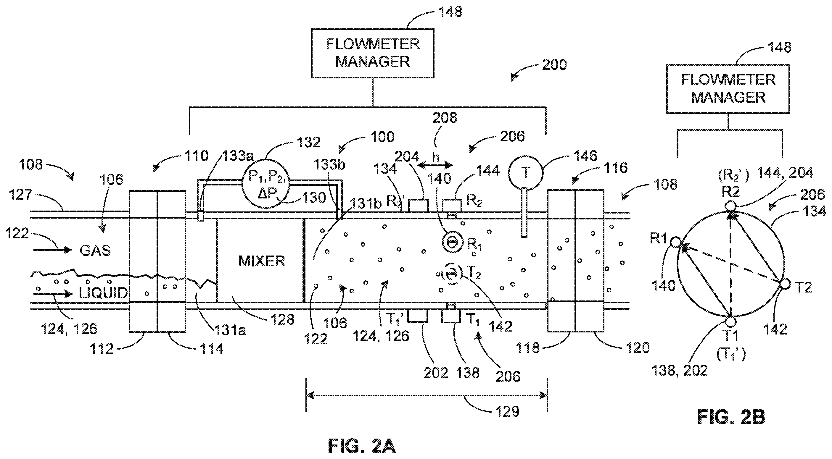 Patent US11841255 Figure 2 – Systems, methods, and apparatus to measure multiphase flows