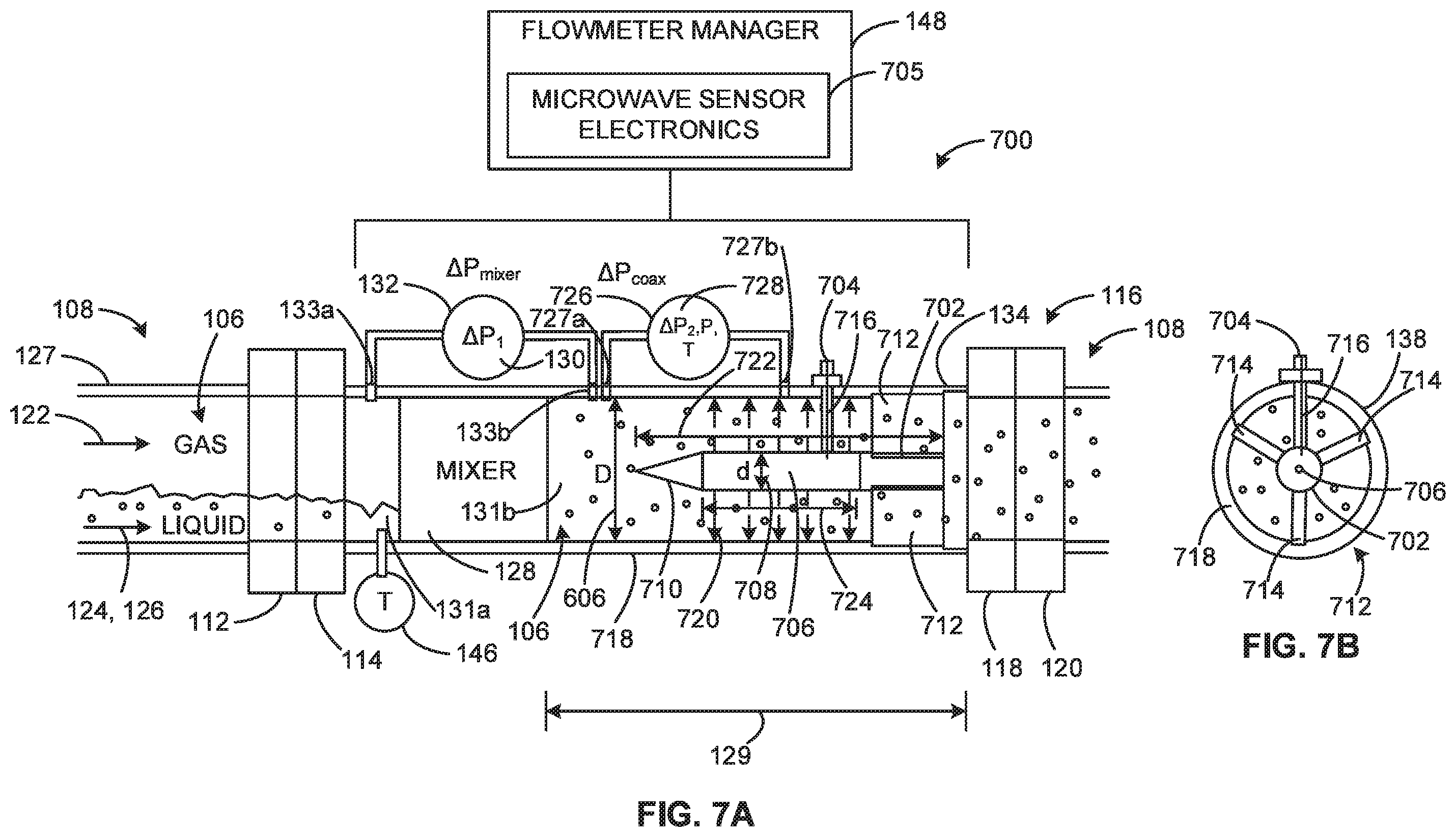 Patent US11841255 Figure 7 – Systems, methods, and apparatus to measure multiphase flows