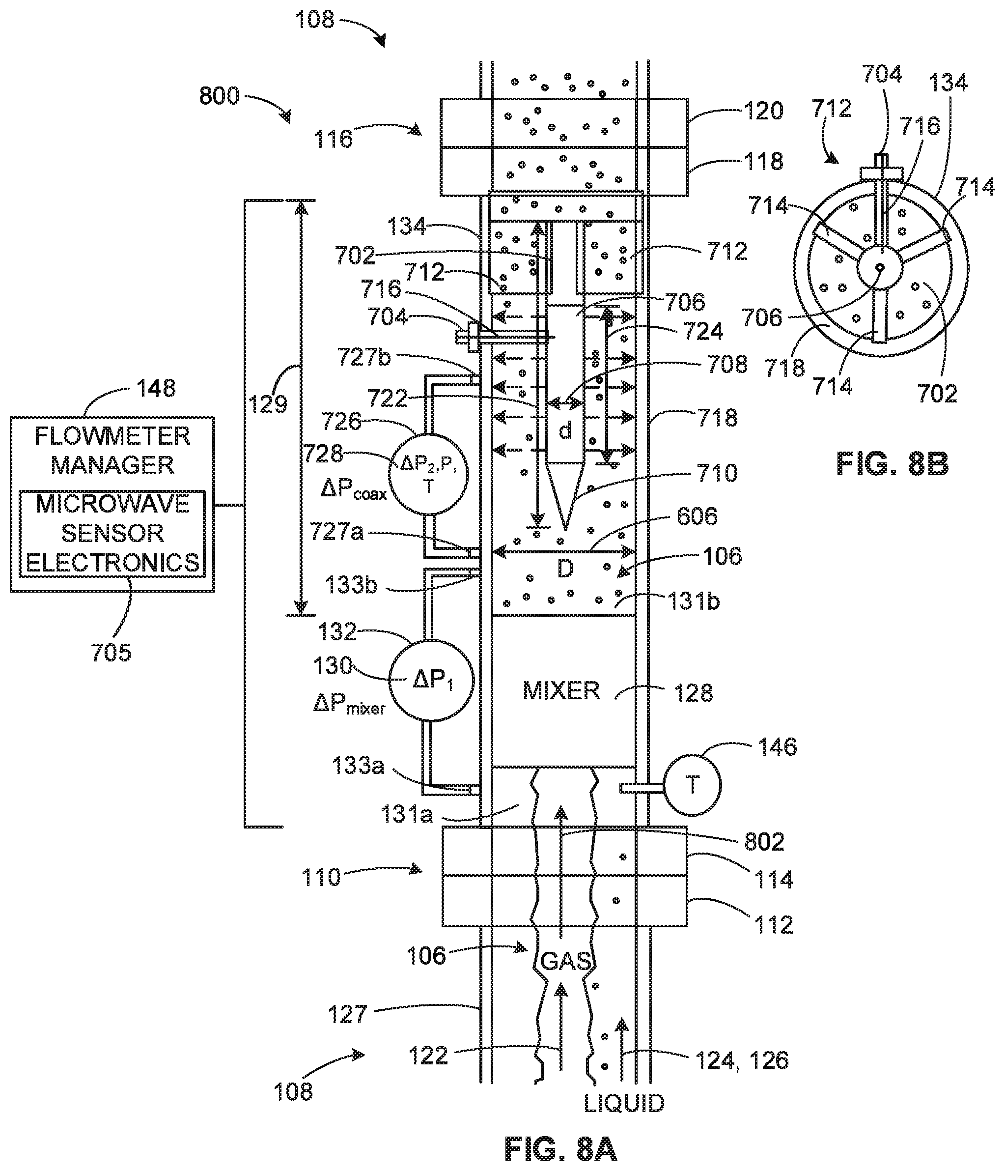 Patent US11841255 Figure 8 – Systems, methods, and apparatus to measure multiphase flows