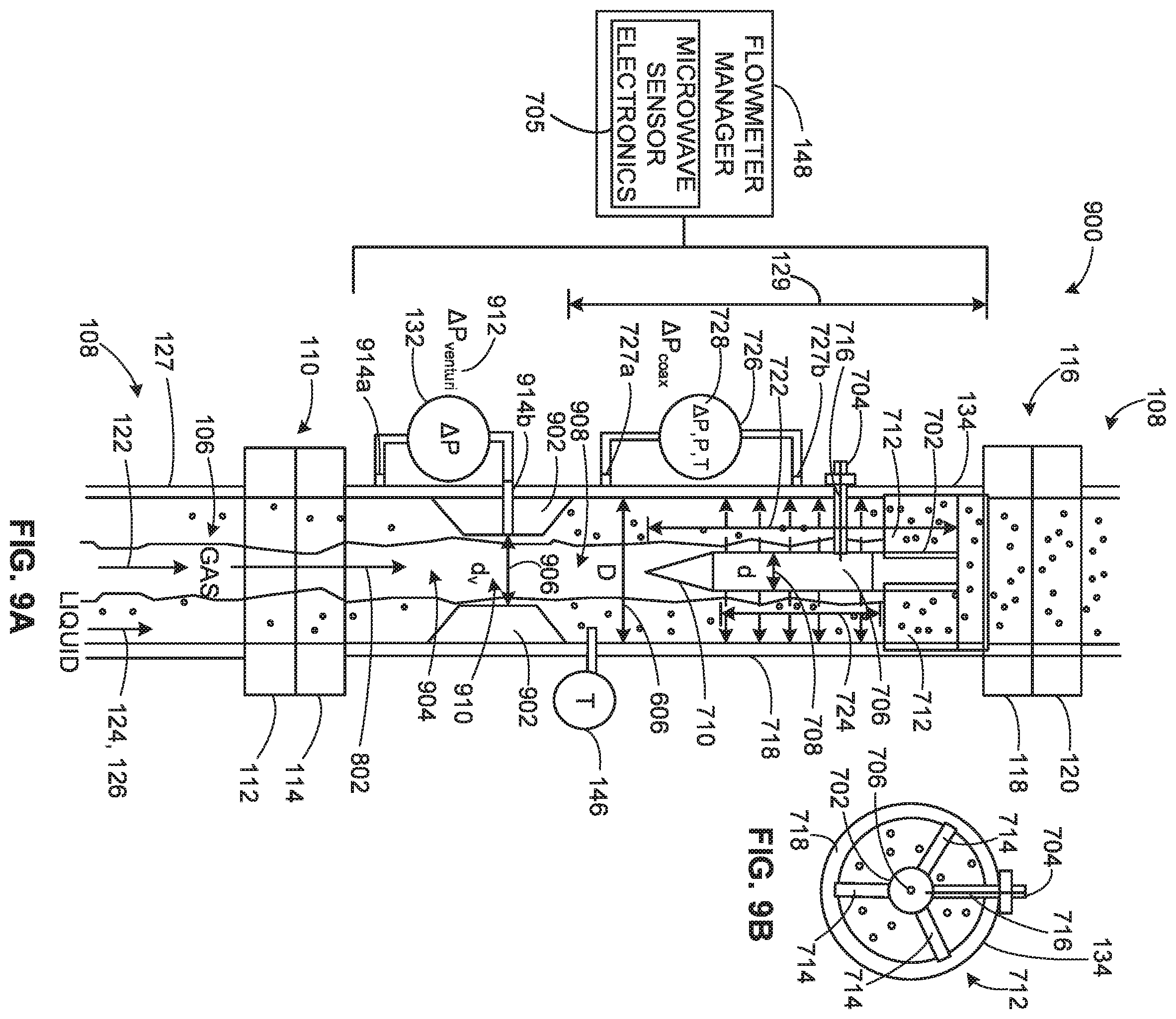 Patent US11841255 Figure 9 – Systems, methods, and apparatus to measure multiphase flows