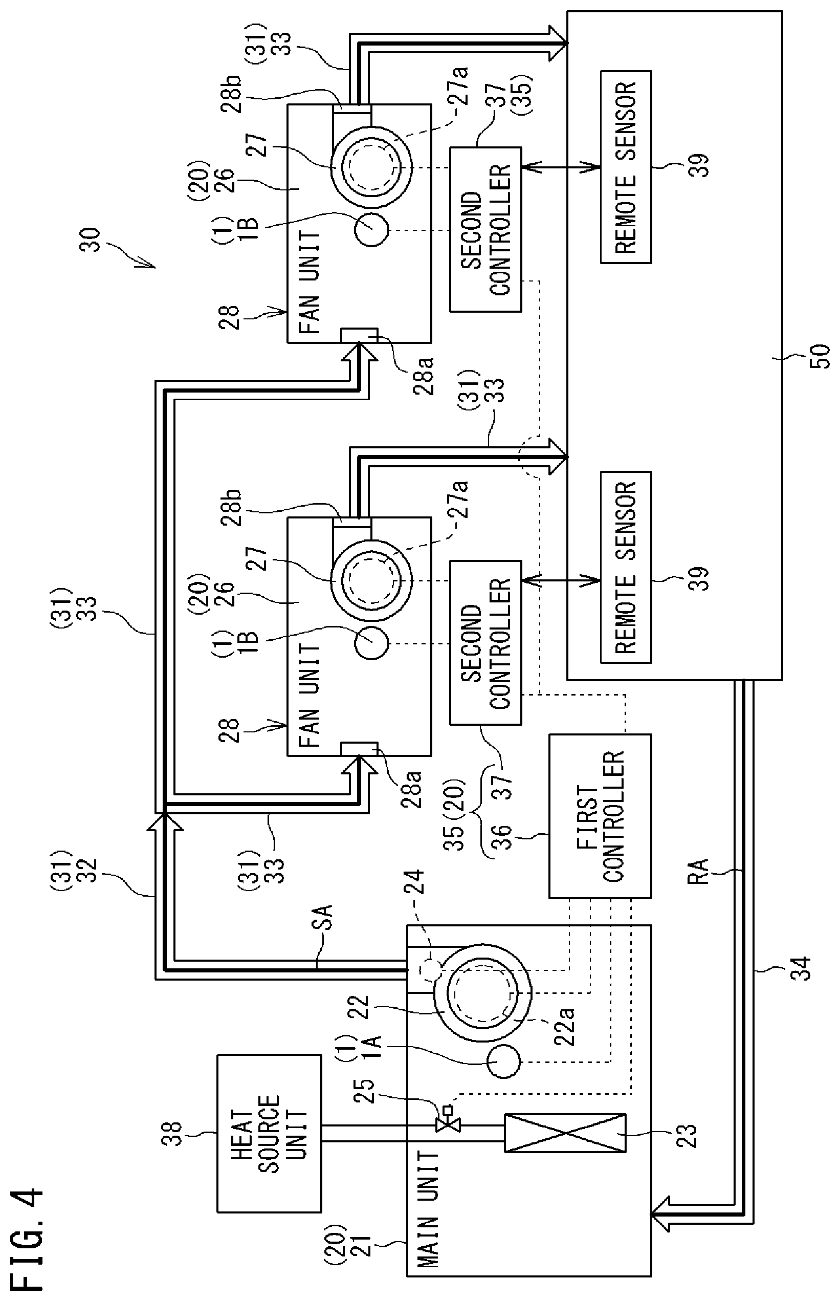 Patent US11841256 Figure 4 – Thermal flow velocity and flow rate sensor, and air conditioner