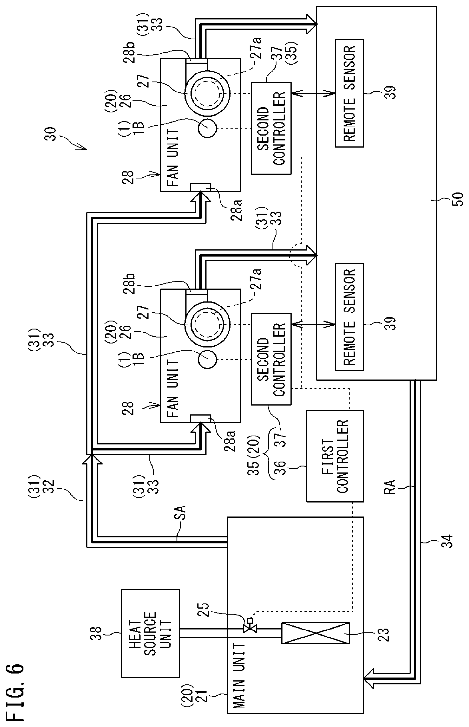Patent US11841256 Figure 6 – Thermal flow velocity and flow rate sensor, and air conditioner