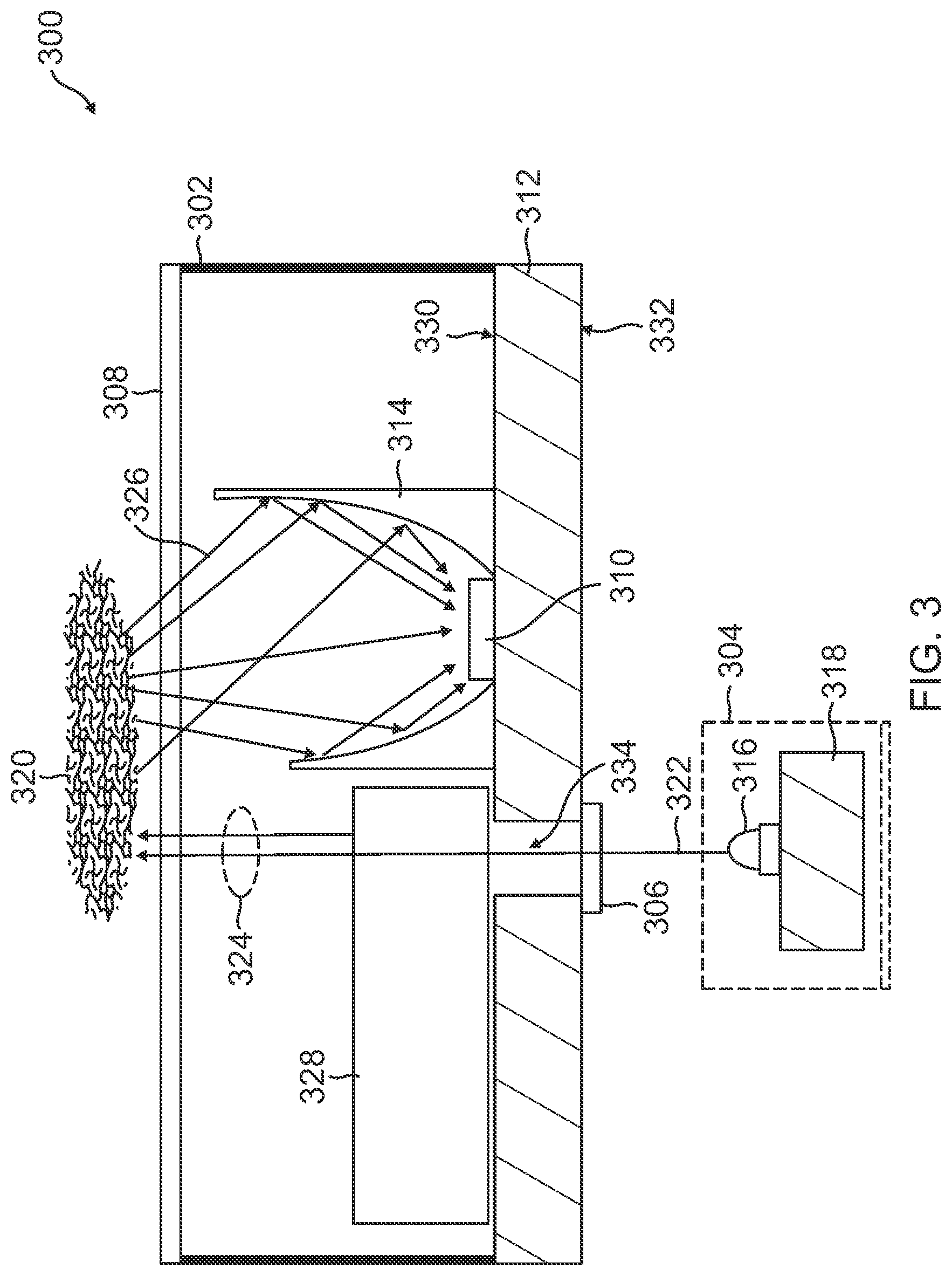 Patent US11841268 Figure 3 – Compact material analyzer