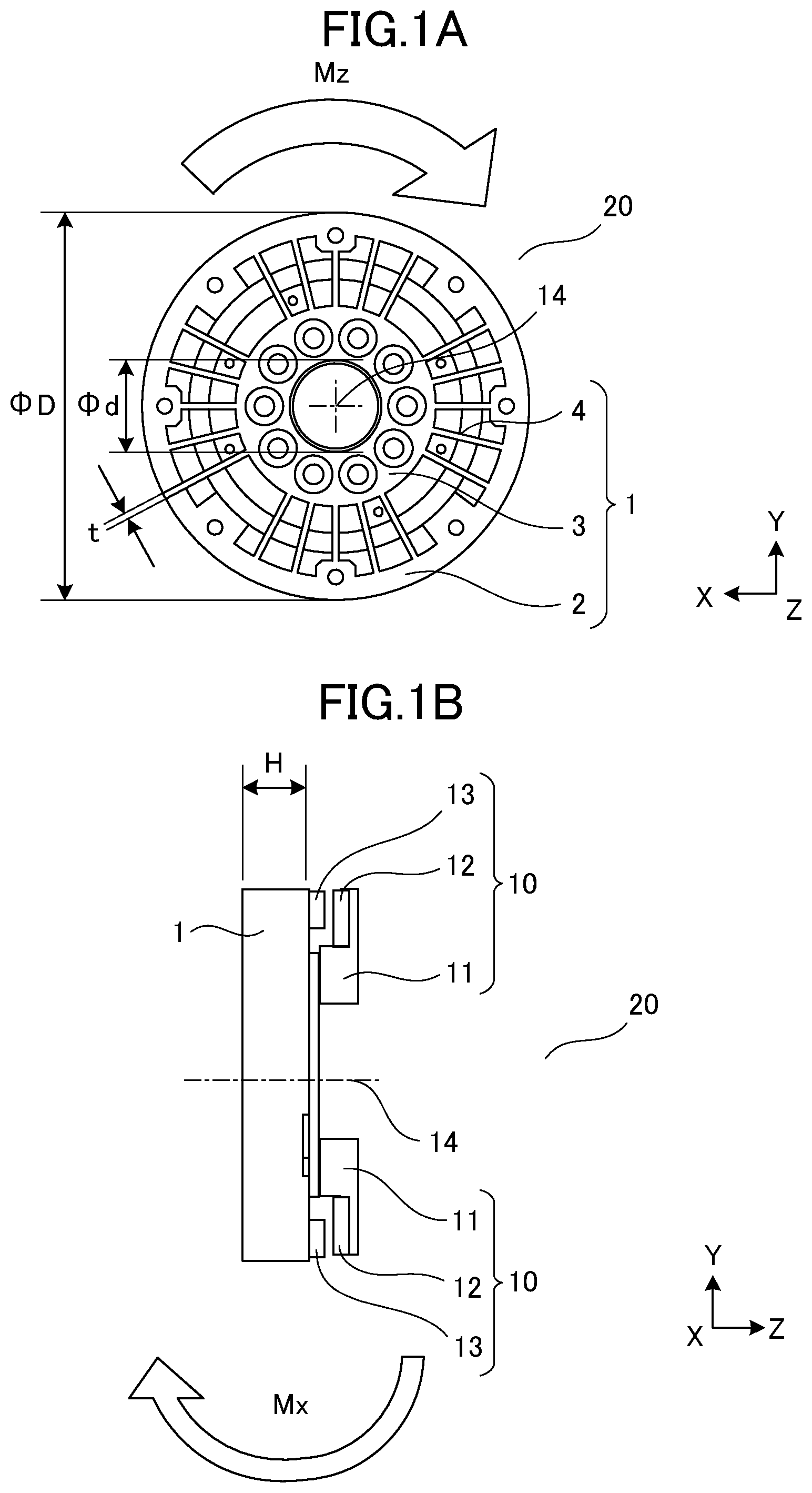 Patent US11841286 Figure 1 – Torque detection device, torque detection method, robot, method of manufacturing product, control device, recording medium, and structure