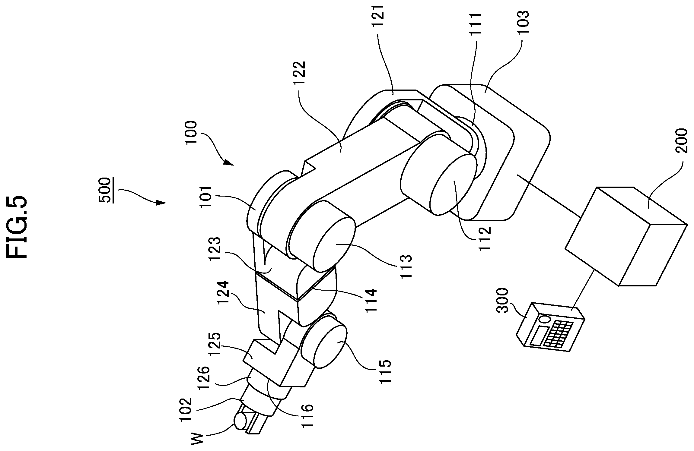 Patent US11841286 Figure 5 – Torque detection device, torque detection method, robot, method of manufacturing product, control device, recording medium, and structure