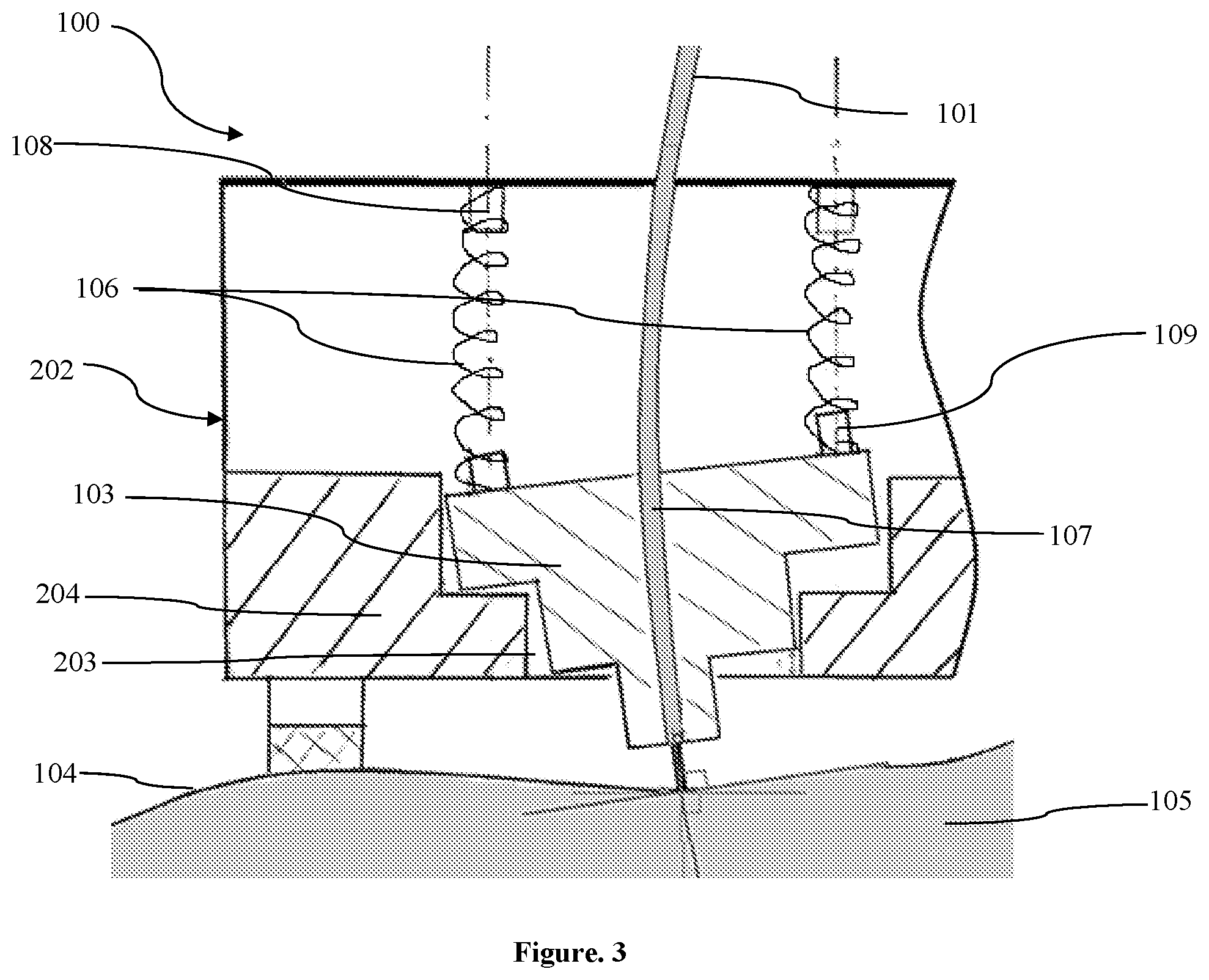 Patent US11841316 Figure 3 – Mechanism for aligning and orienting a probe in an optical system
