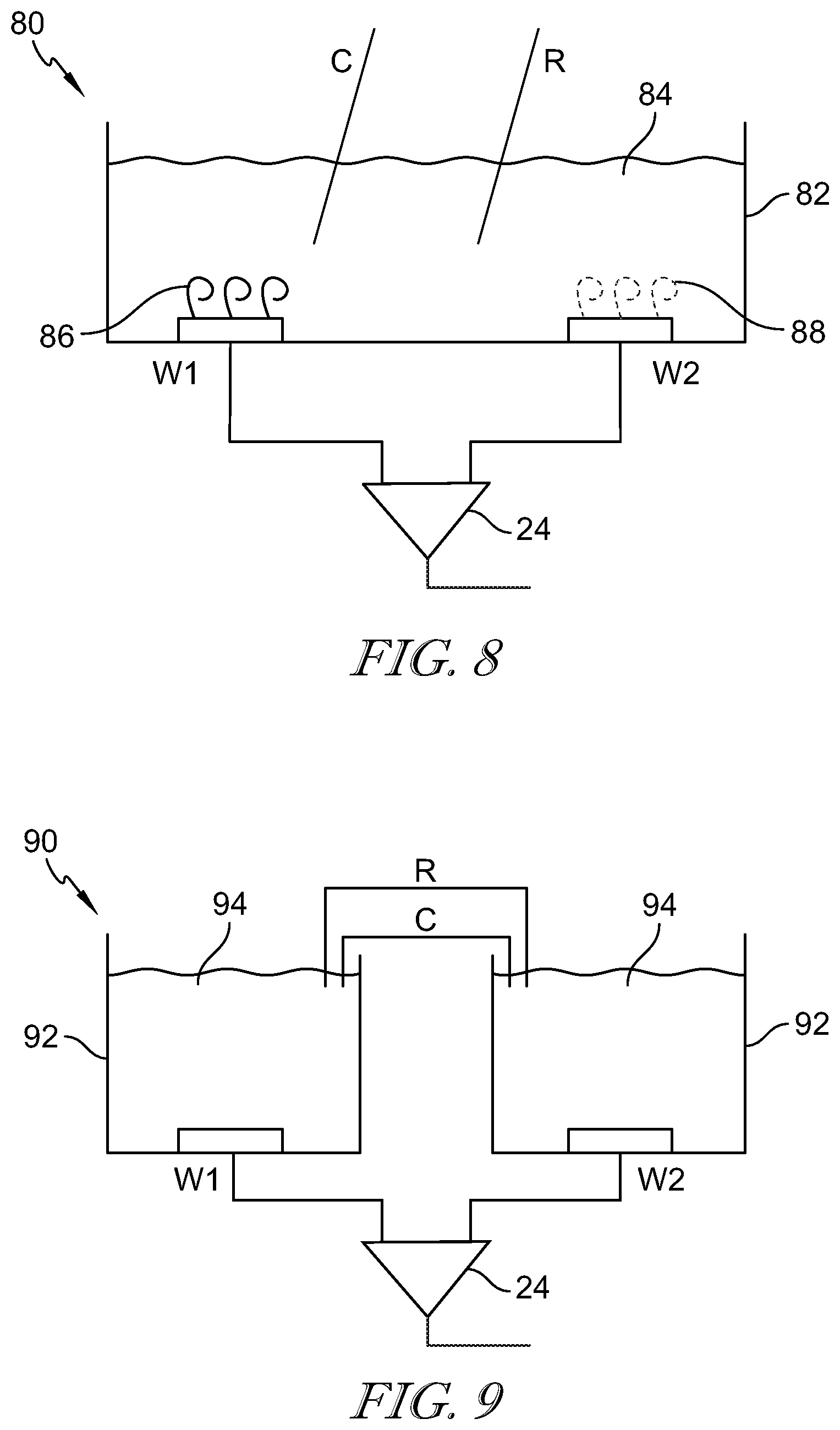 Patent US11841341 Figure 7 – Differential circuit for background correction in electrochemical measurements