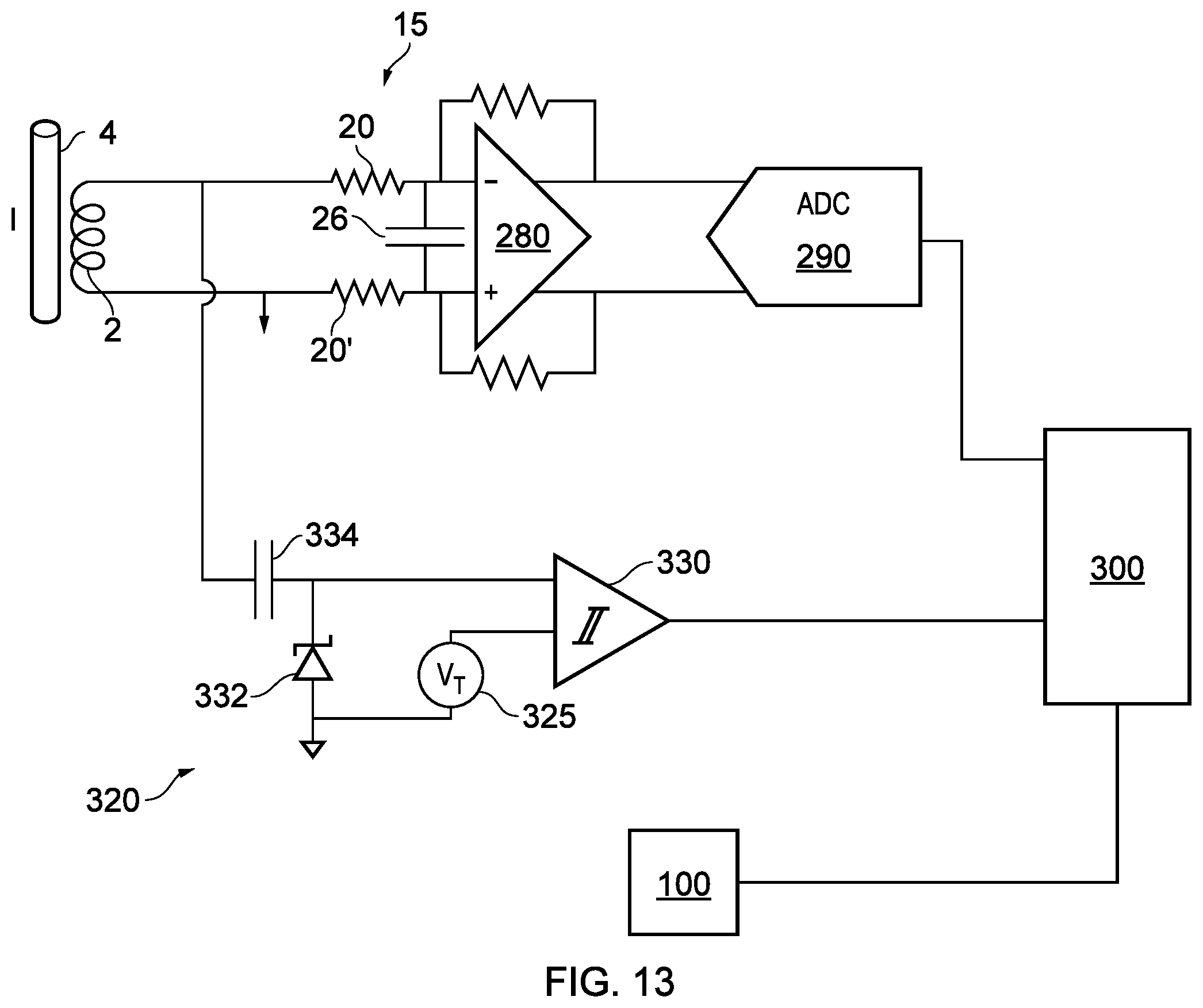 Patent US11841386 Figure 12 – Apparatus for and method of correcting for a gain error resulting from the position of a pole or zero in a transfer function and to a current measurement device including such an apparatus