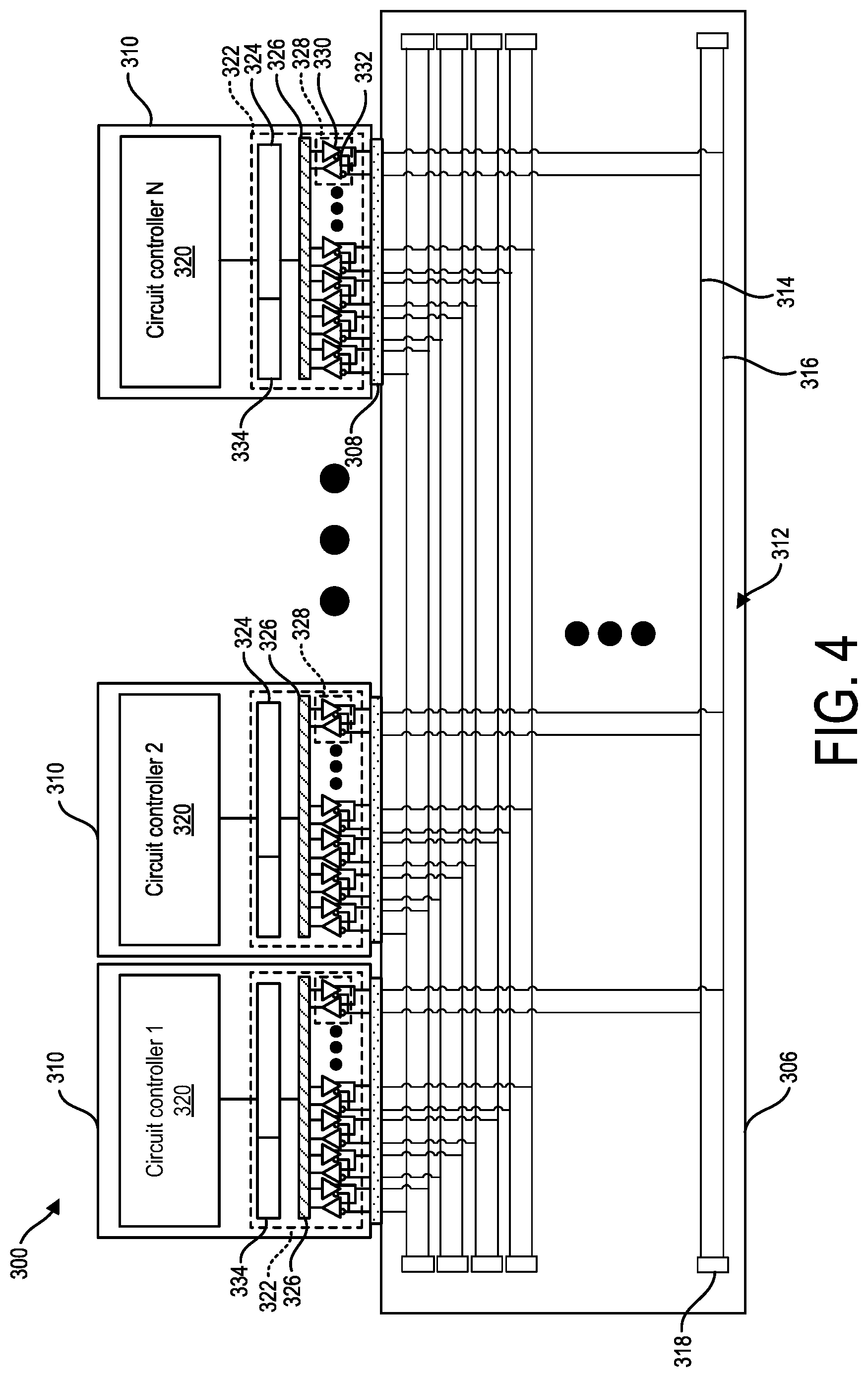 Patent US11841390 Figure 5 – Monitoring system with bridges for interconnecting system elements