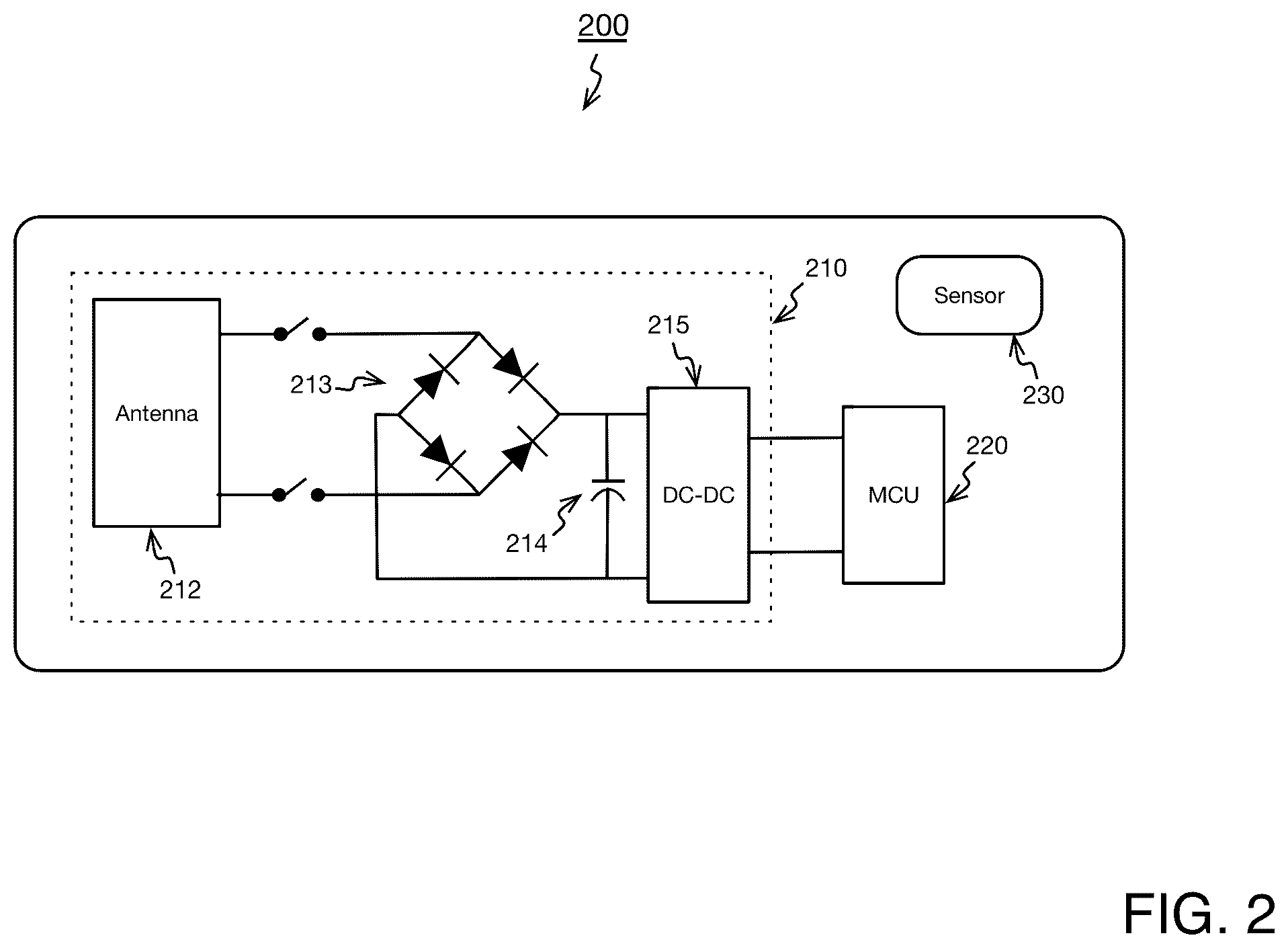 Patent US11841397 Figure 2 – System-on-a-chip testing for energy harvesting devices