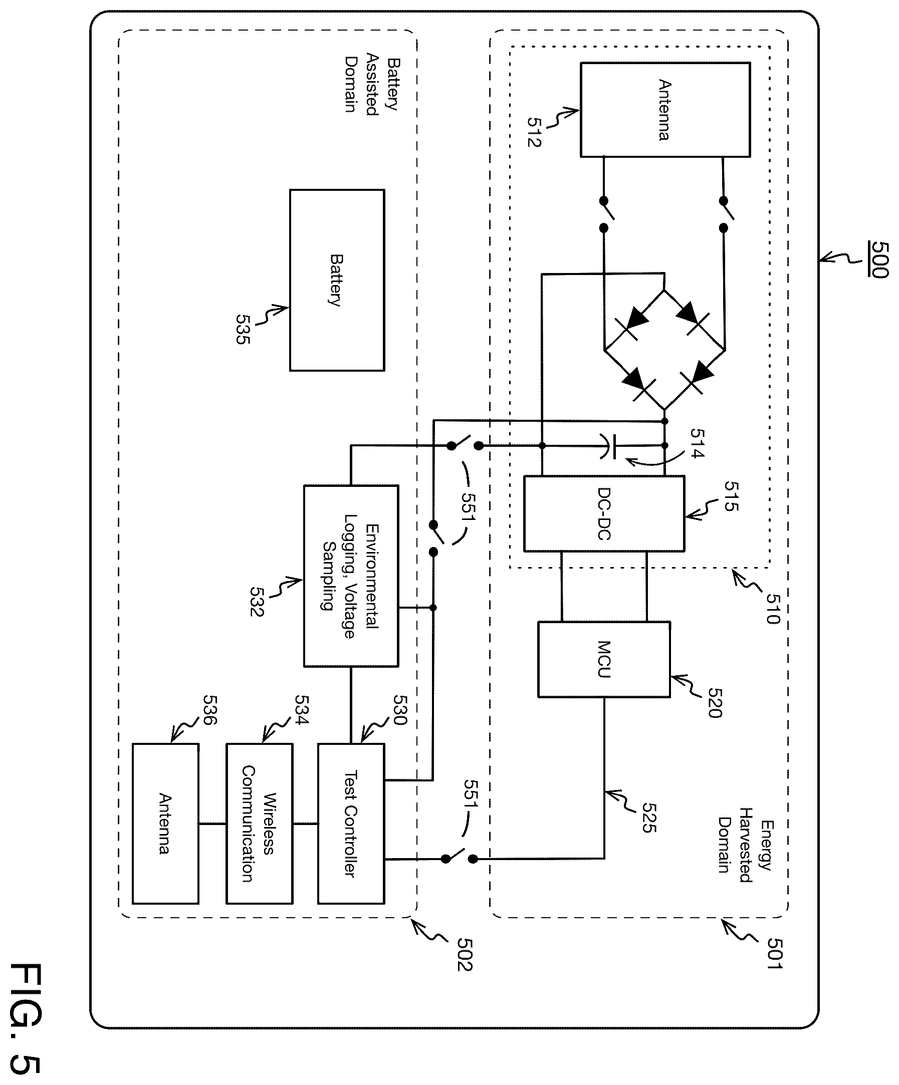Patent US11841397 Figure 5 – System-on-a-chip testing for energy harvesting devices