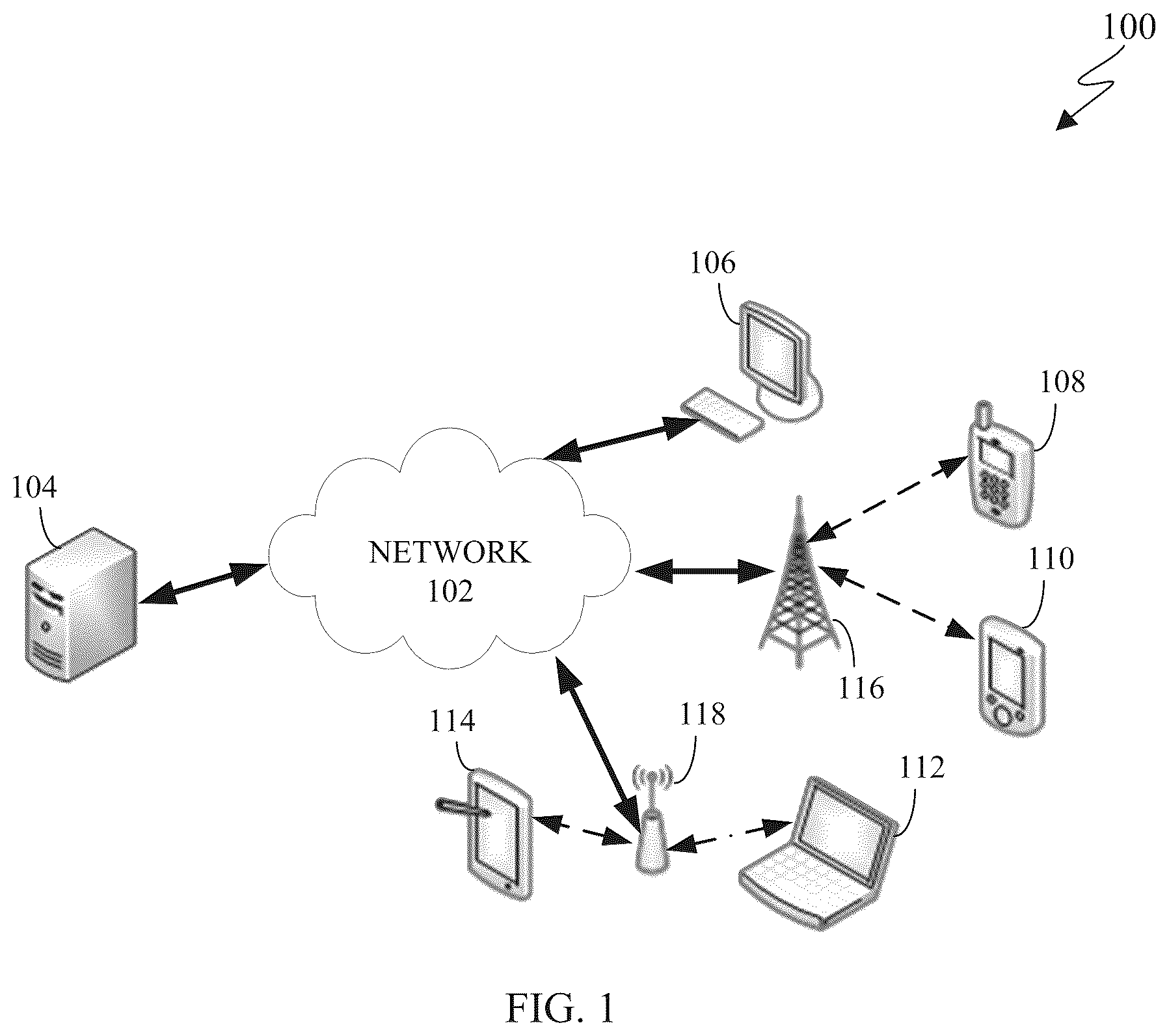 Patent US11841447 Figure 1 – 3D angle of arrival capability in electronic devices with adaptability via memory augmentation