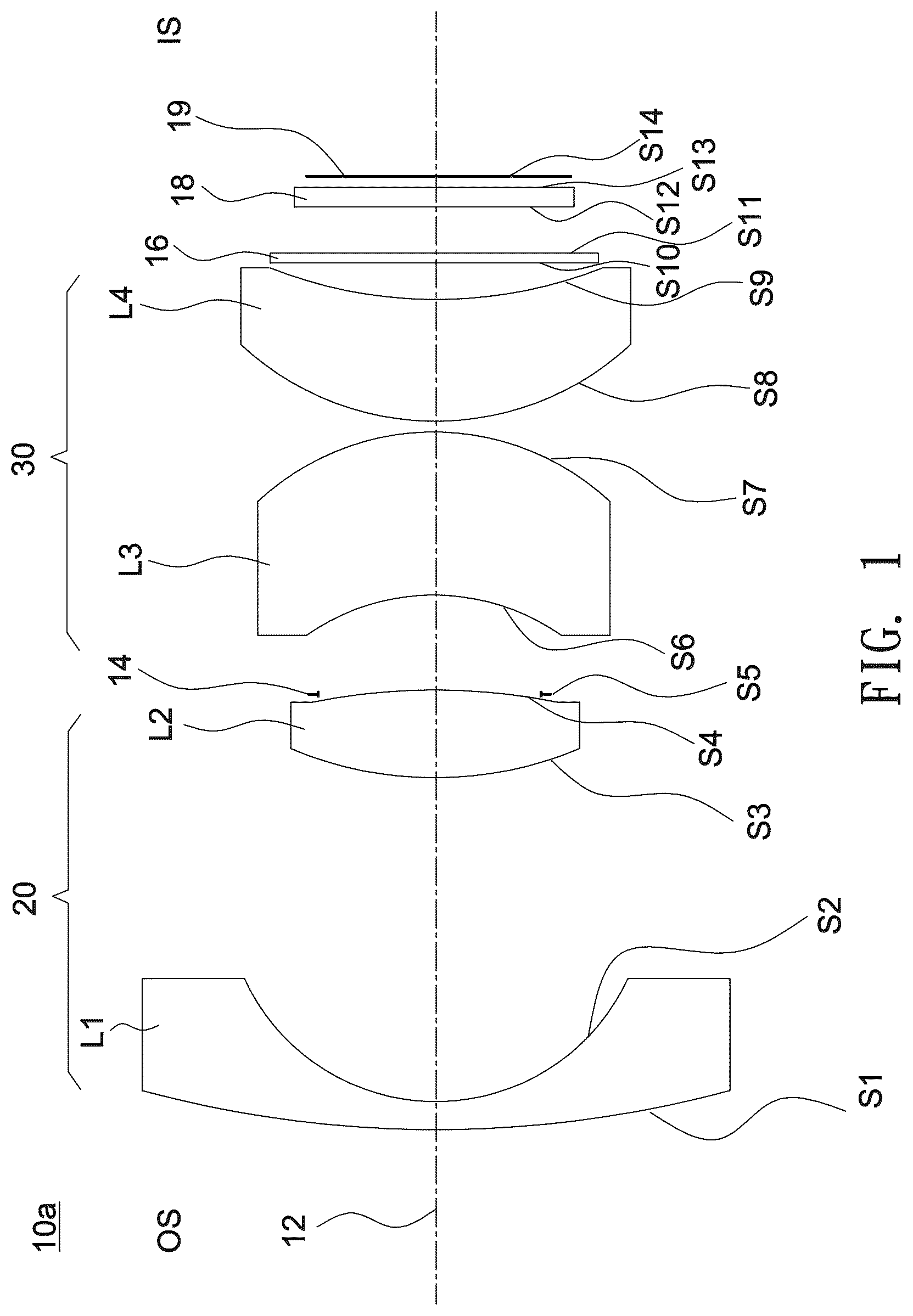 Patent US11841482 Figure 1 – Imaging lens