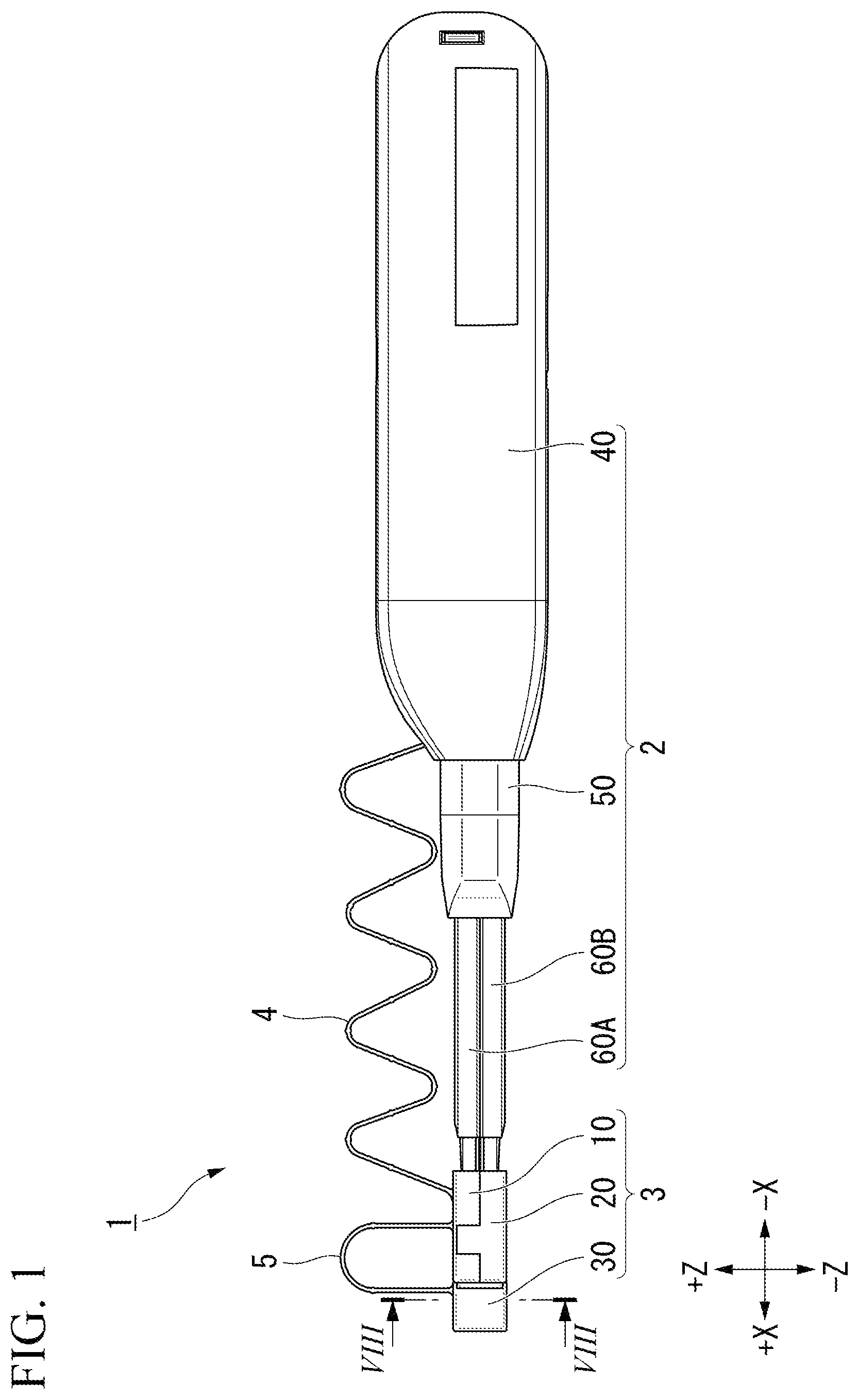 Patent US11841500 Figure 1 – Cleaning tool with attachment, attachment, and cleaning tool