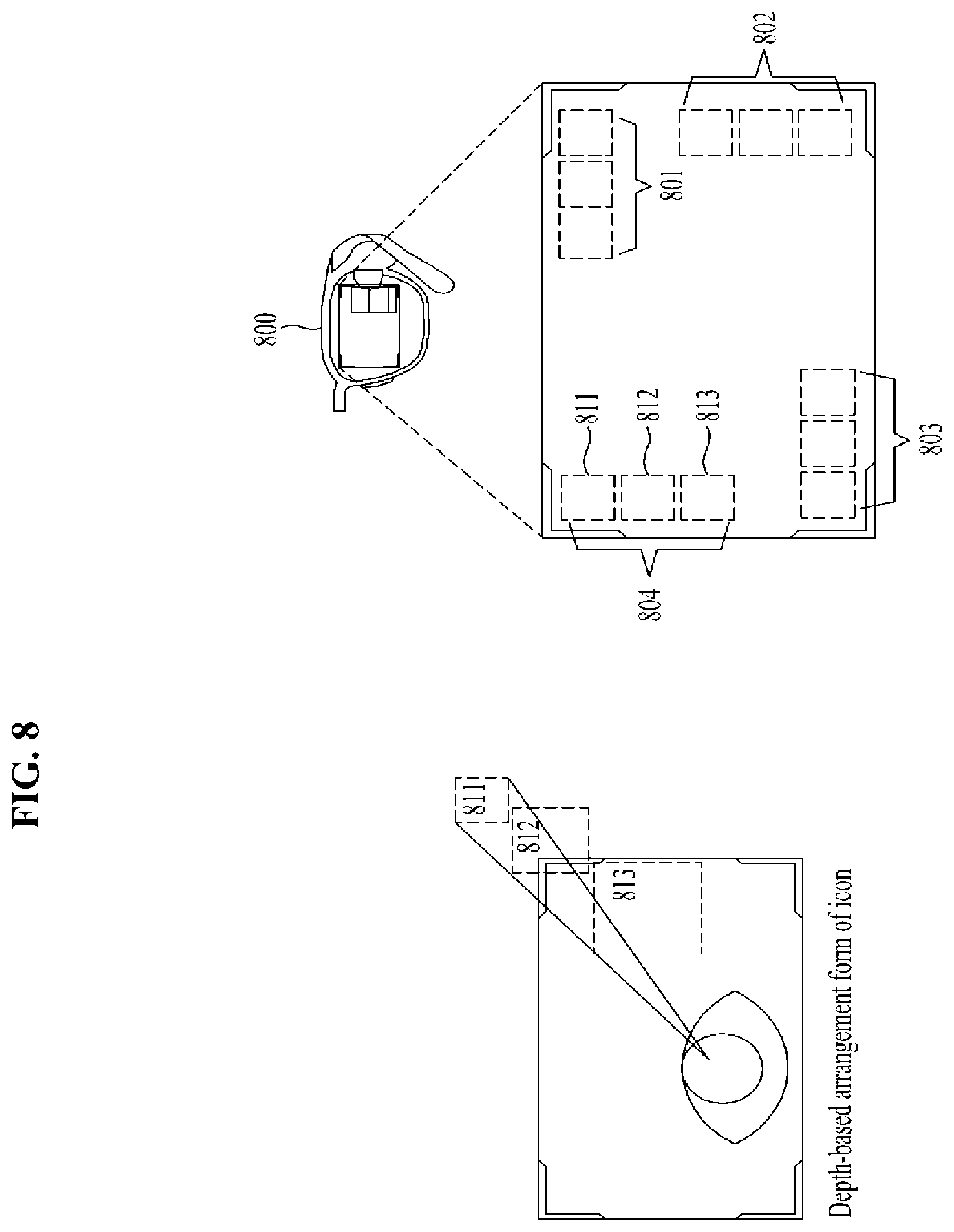 Patent US11841505 Figure 8 – Method and system for implementing platform for providing offline information to smart glass