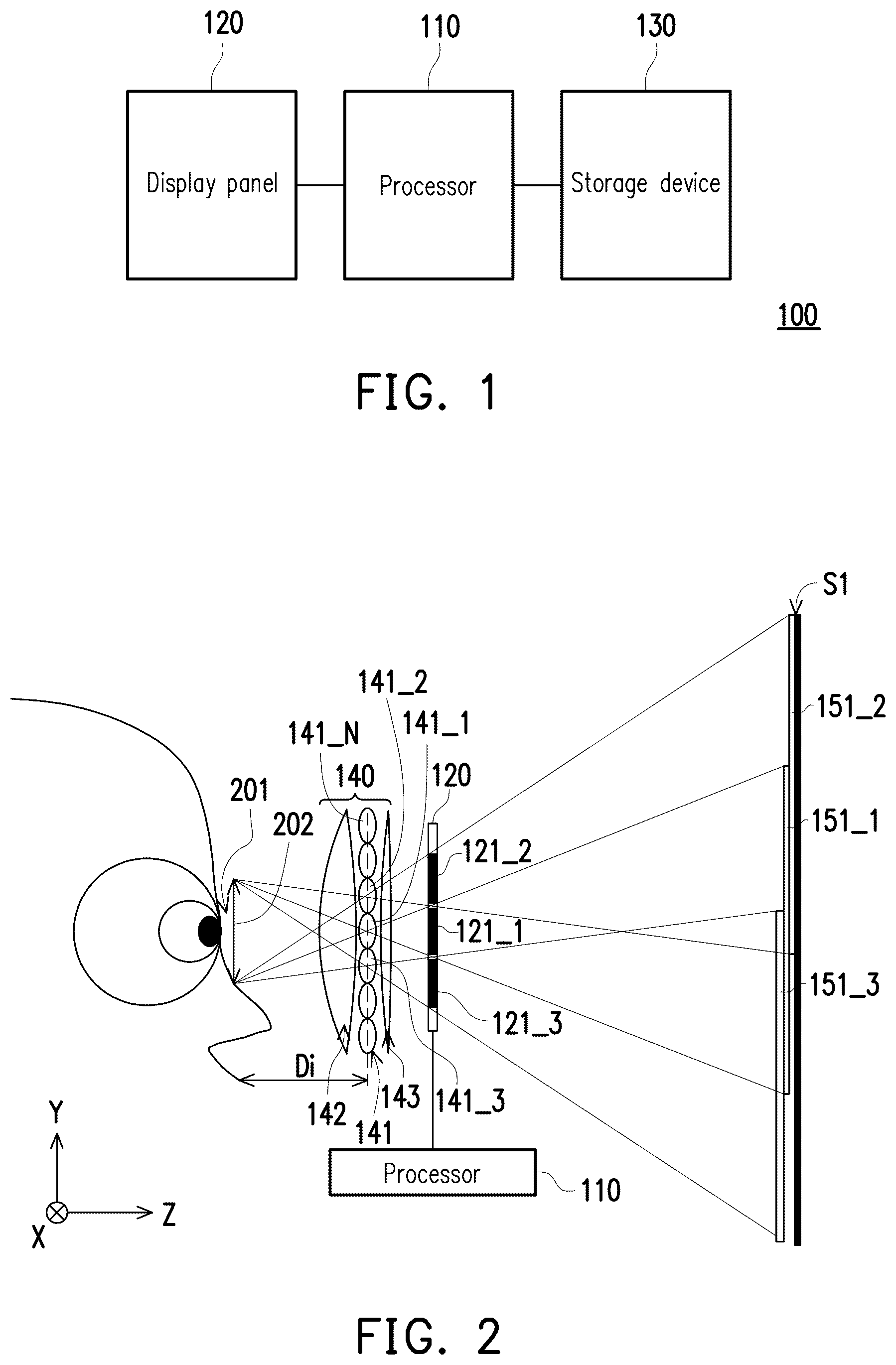 Patent US11841513 Figure 1 – Light field near-eye display device and method of light field near-eye display