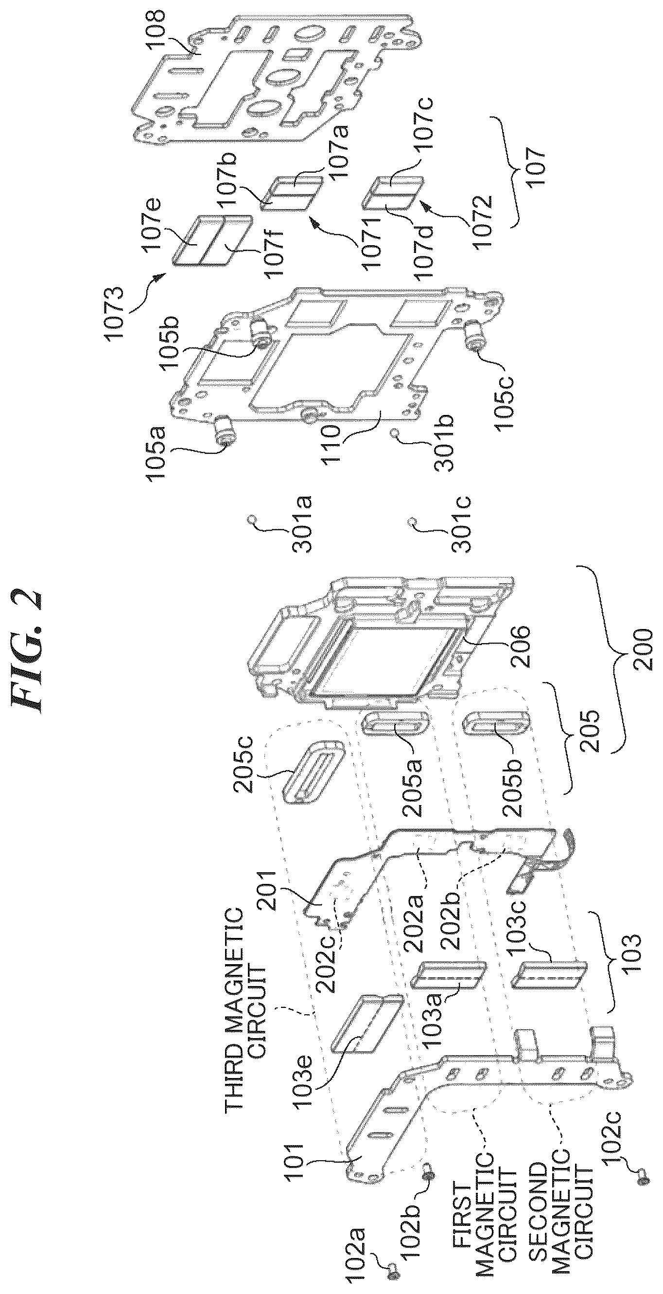 Patent US11841514 Figure 2 – Drive device including magnets and coil, image blur correction device, and image capturing apparatus