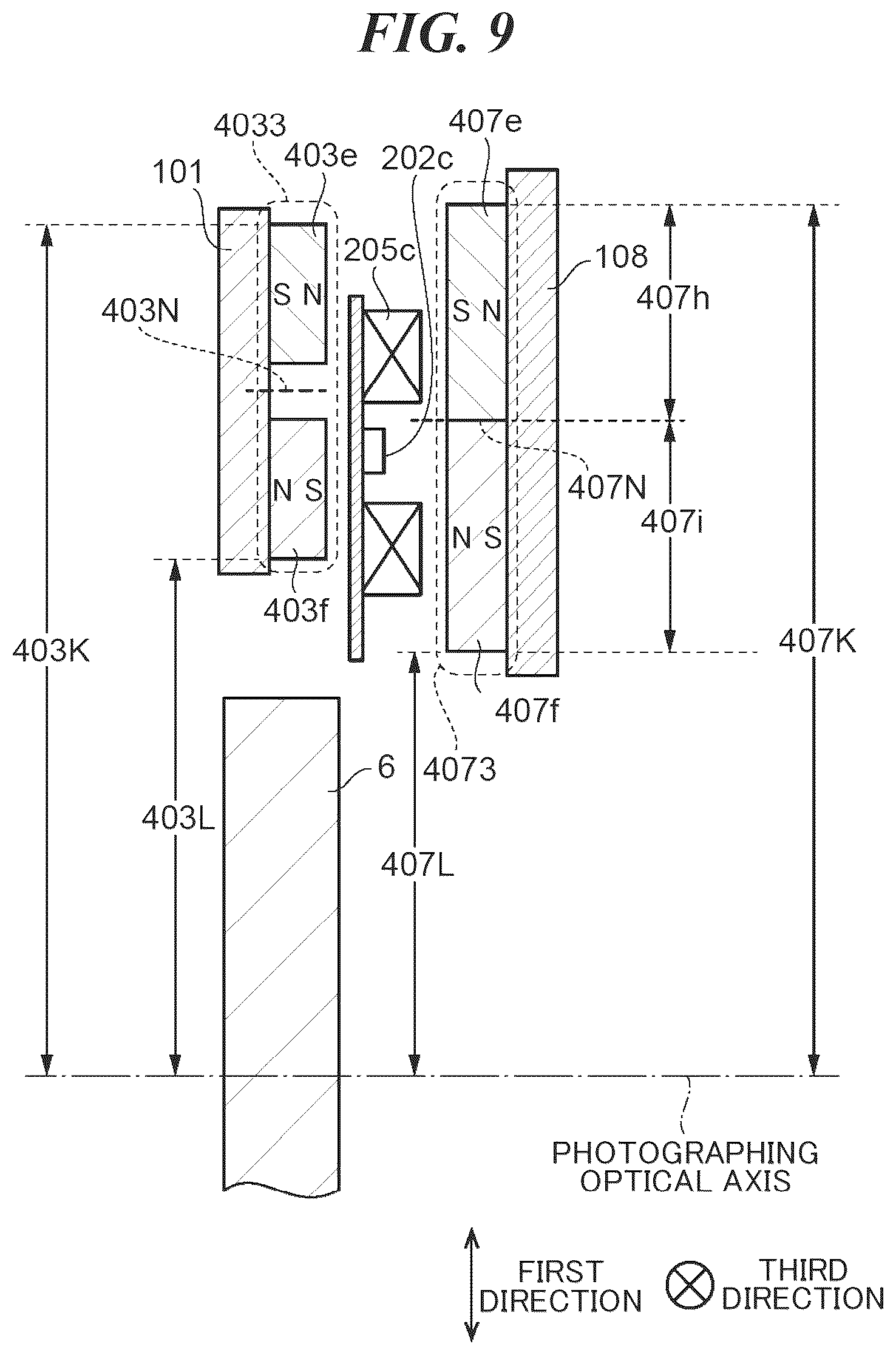 Patent US11841514 Figure 9 – Drive device including magnets and coil, image blur correction device, and image capturing apparatus