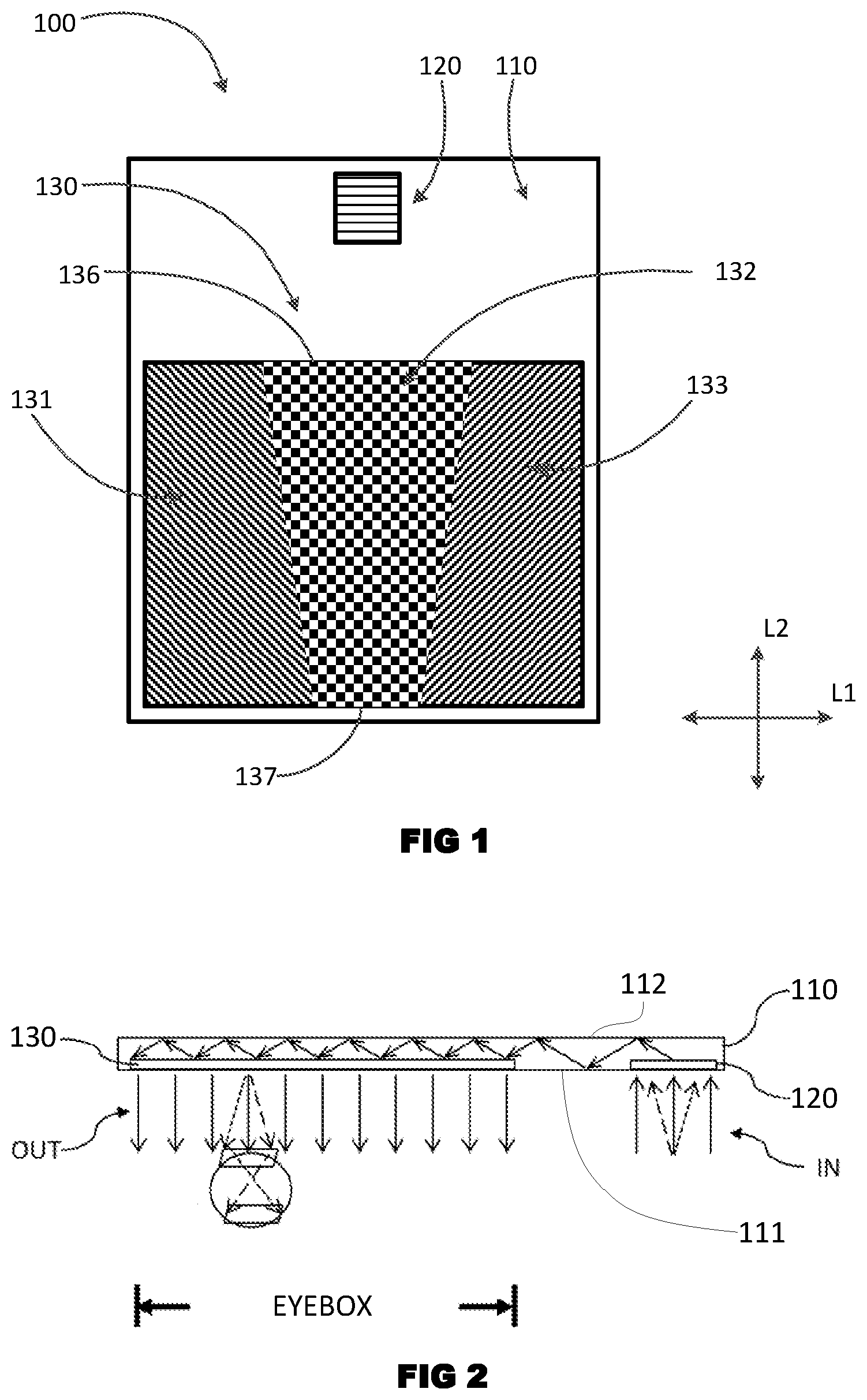 Patent US11841523 Figure 1 – Diffractive optical waveguide and display device