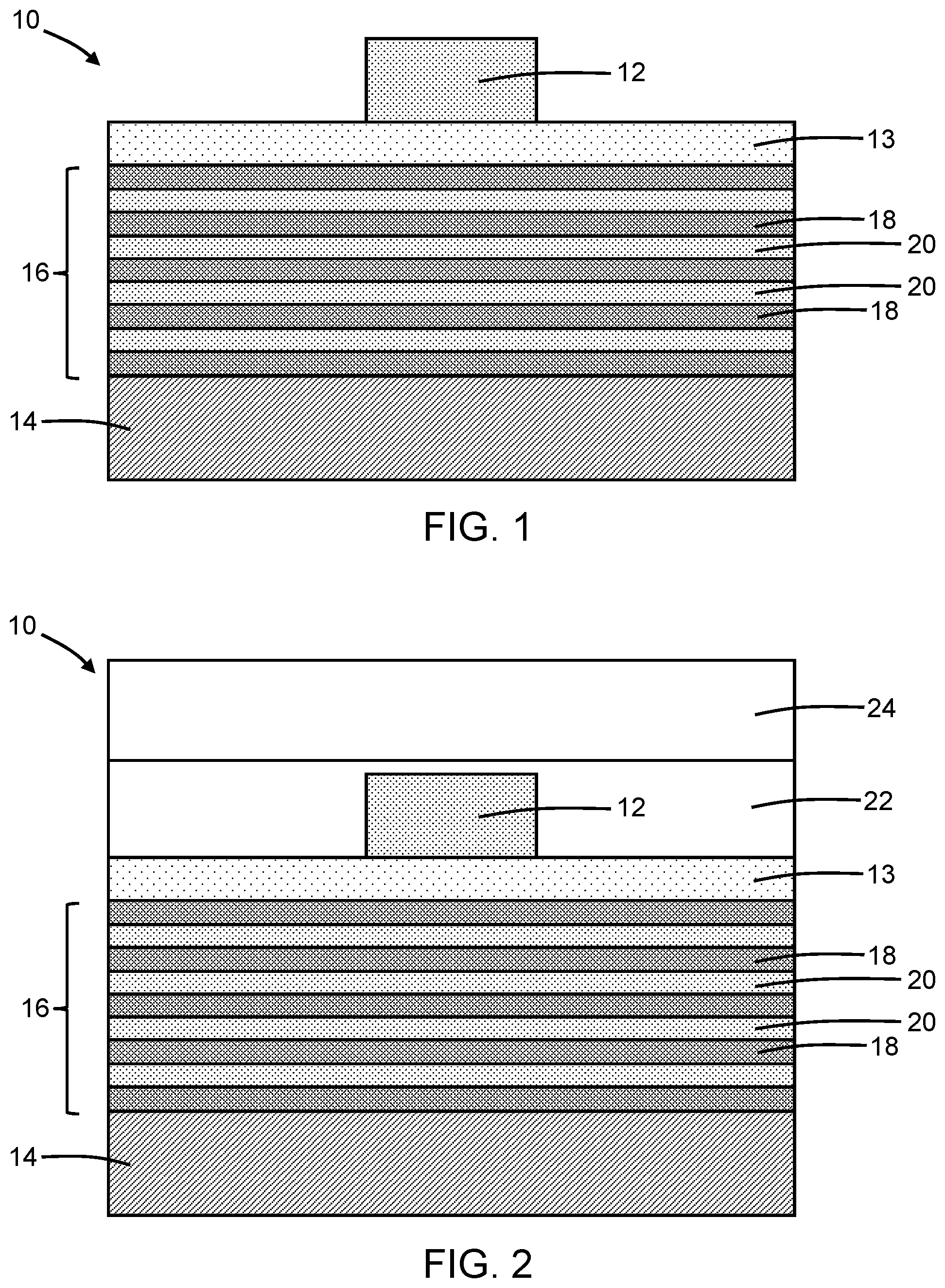 Patent US11841534 Figure 1 – Vertical grating structures placed between a waveguide core and a substrate