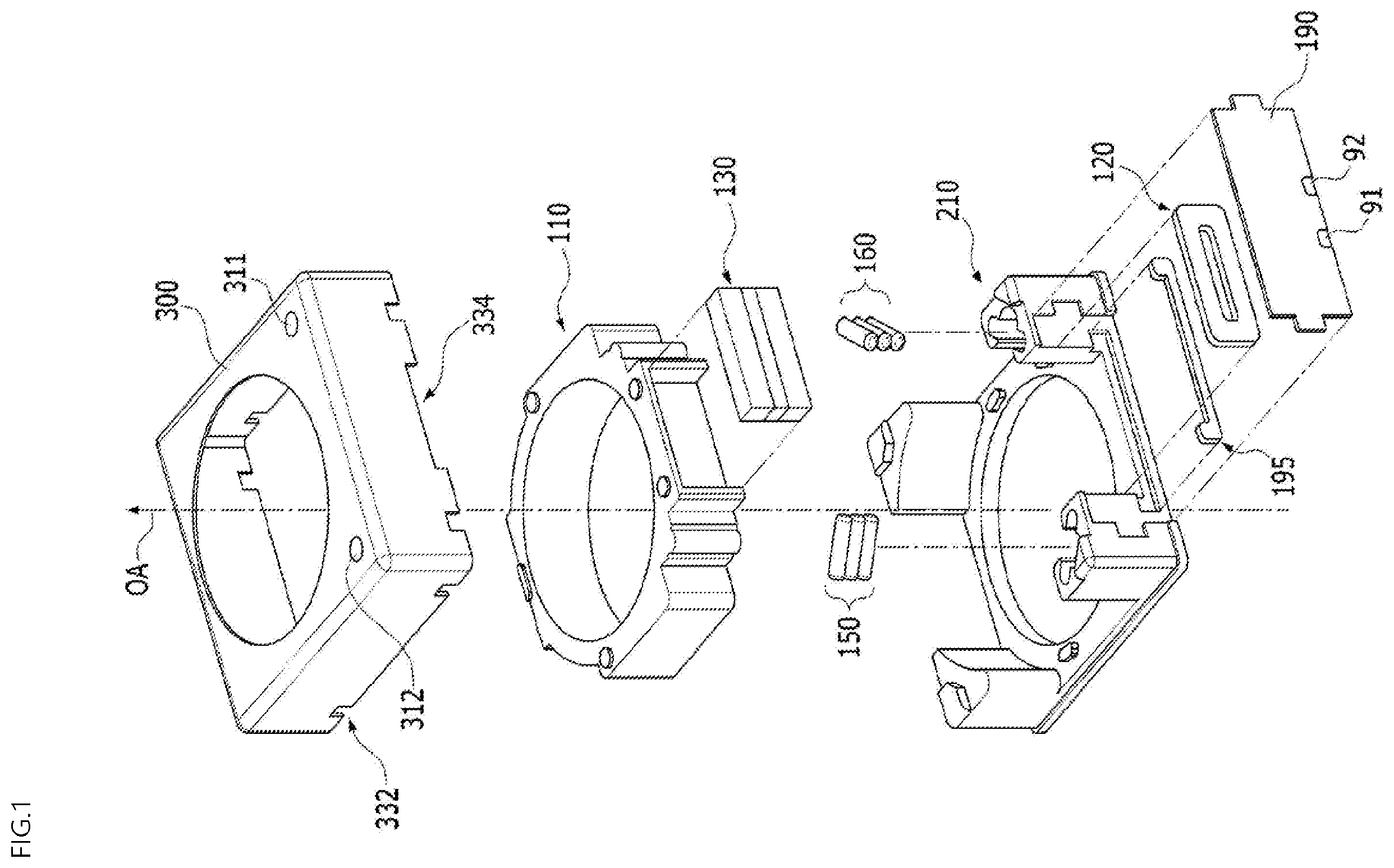 Patent US11841546 Figure 1 – Lens driving device, and camera module and optical device including same