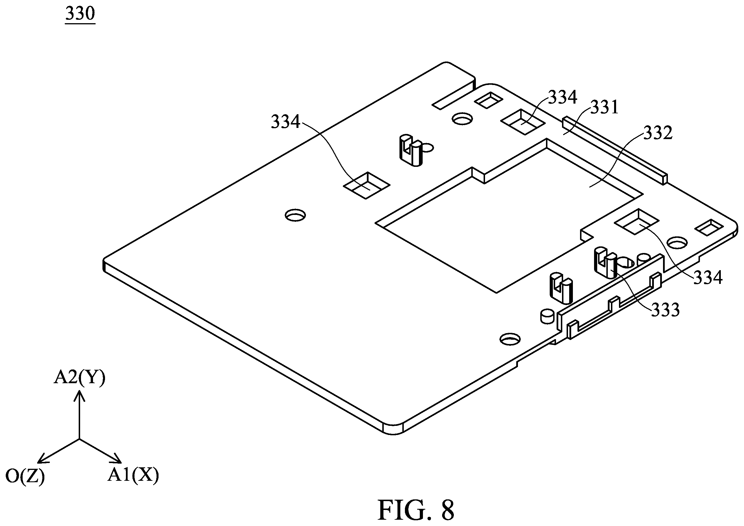 Patent US11841547 Figure 8 – Optical element drive mechanism