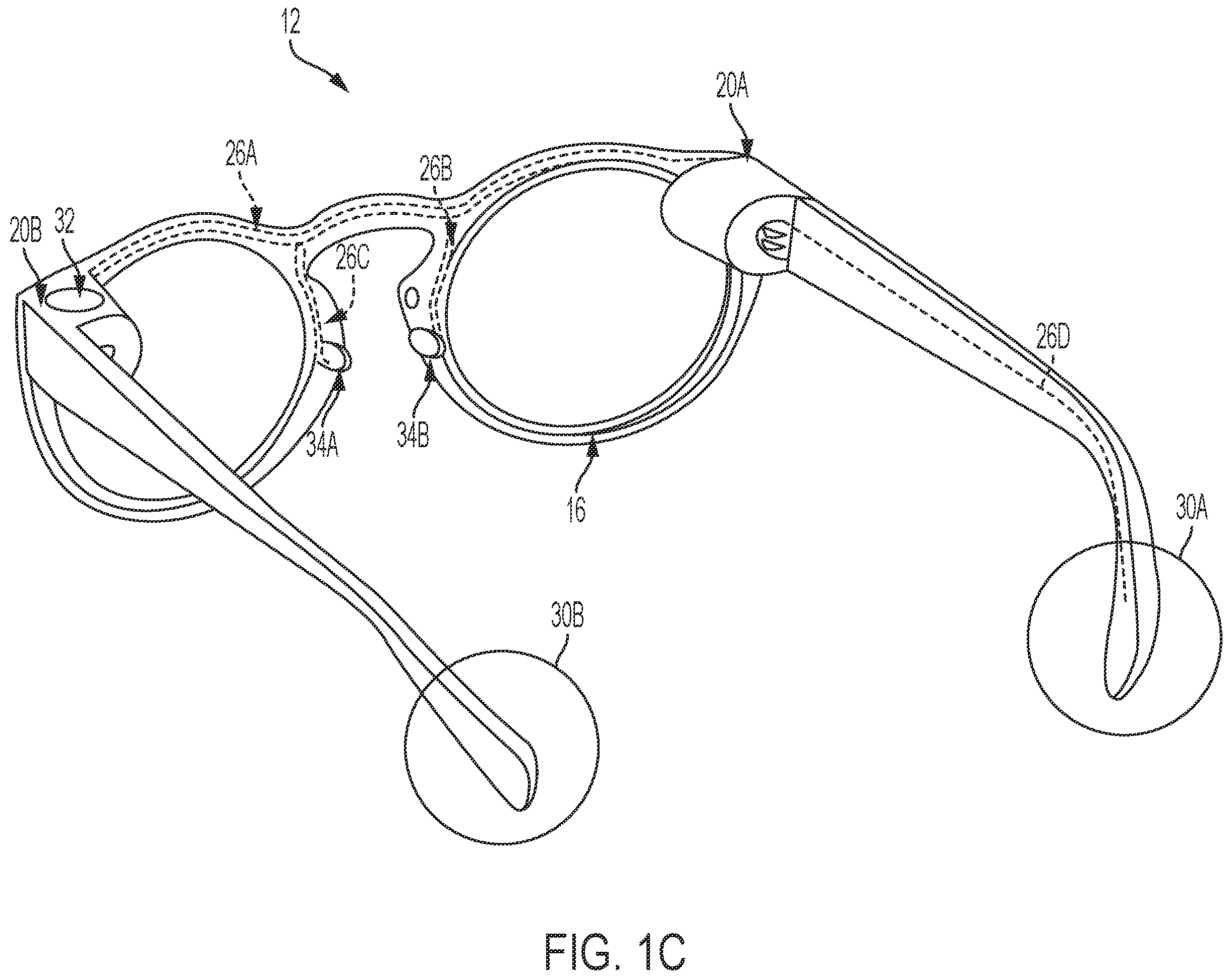 Patent US11841553 Figure 3 – Eyewear having custom lighting